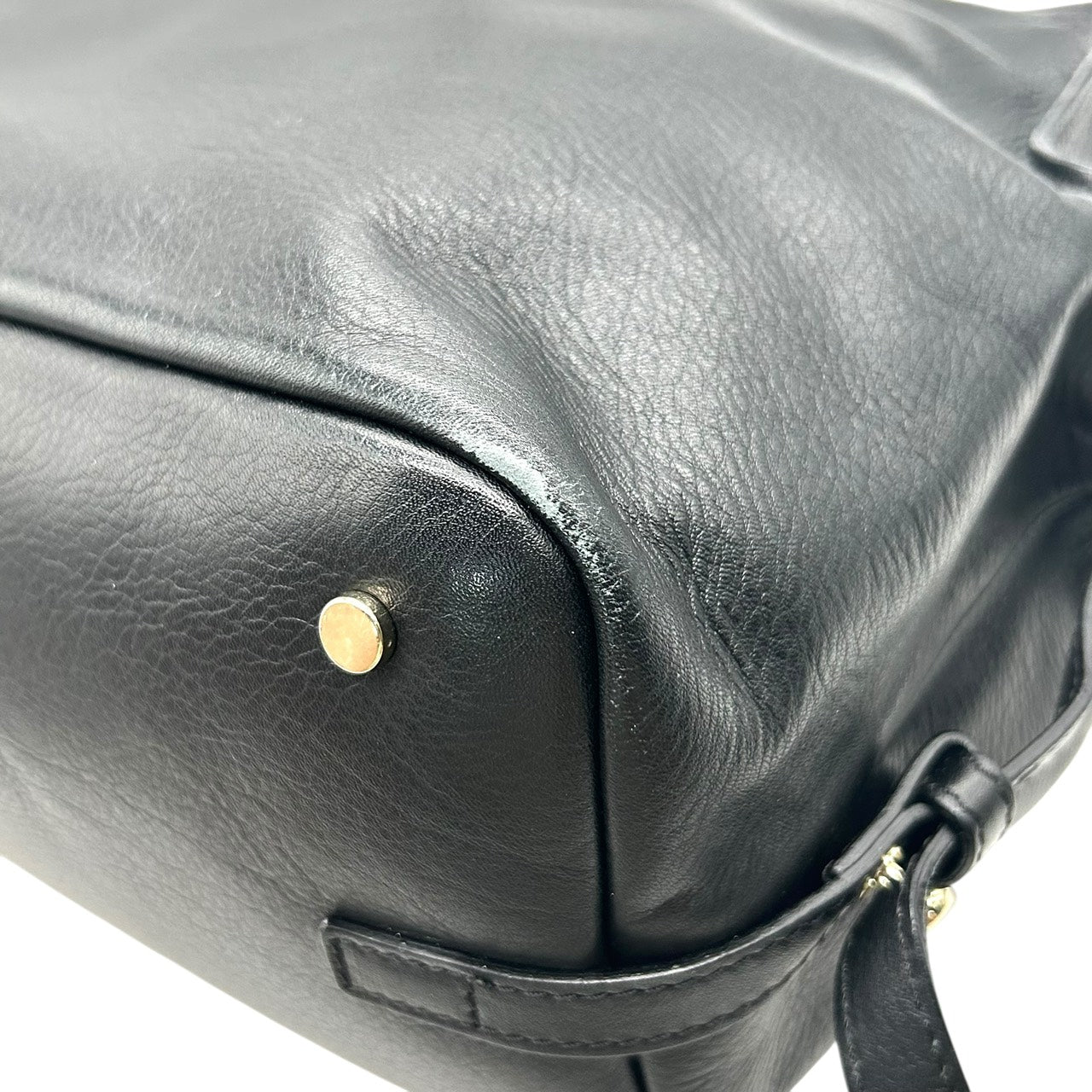 トラサルディ TRUSSARDI 2WAYバッグ ハンドバッグ ショルダーバッグ レザー 黒 ブラック ゴールド金具 上品 S55