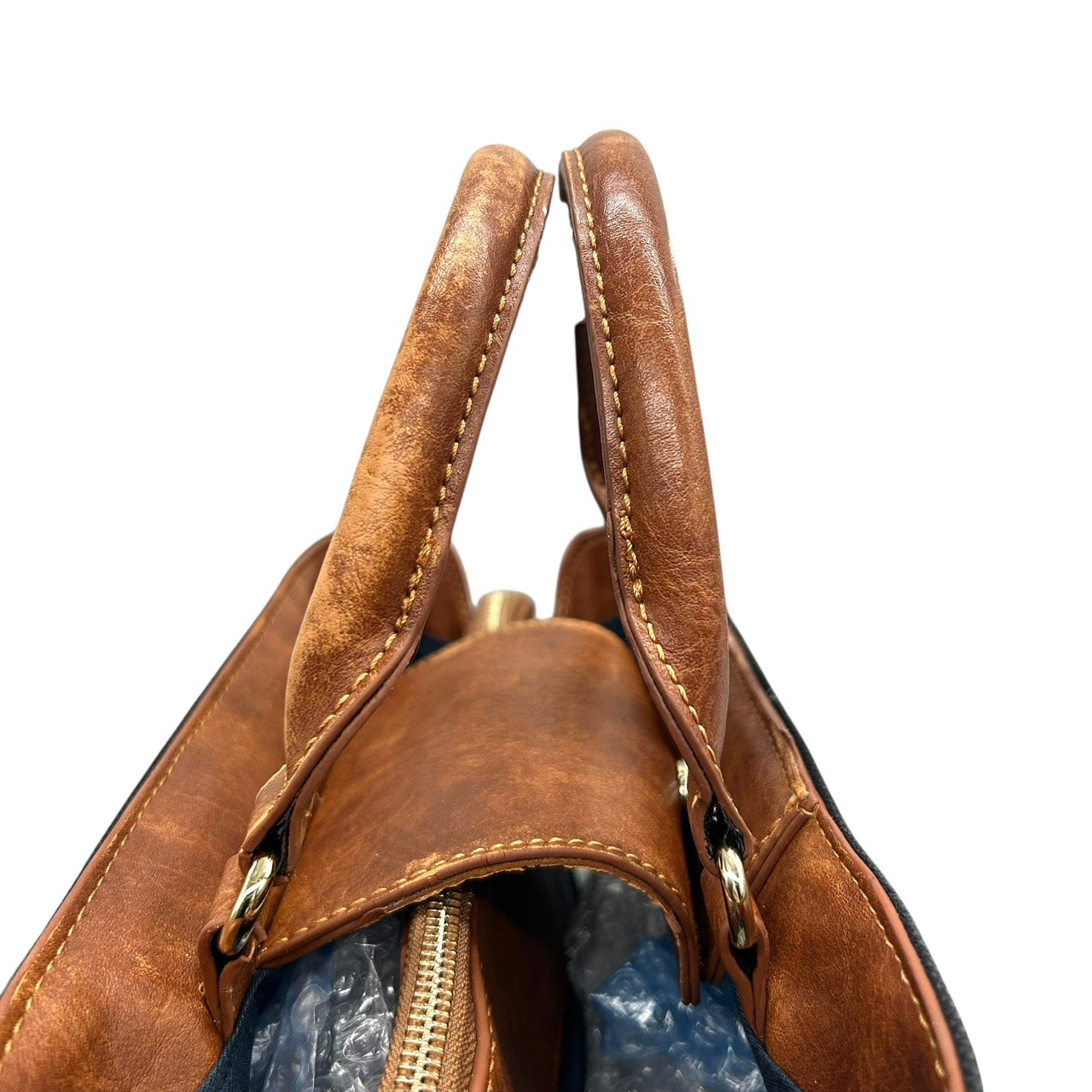 ポロラルフローレン Polo Ralph Lauren トートバッグ ハンドバッグ キャンバス×レザー 黒 ブラック 茶色 ブラウン ホースロゴ ポロ刺繍 S39