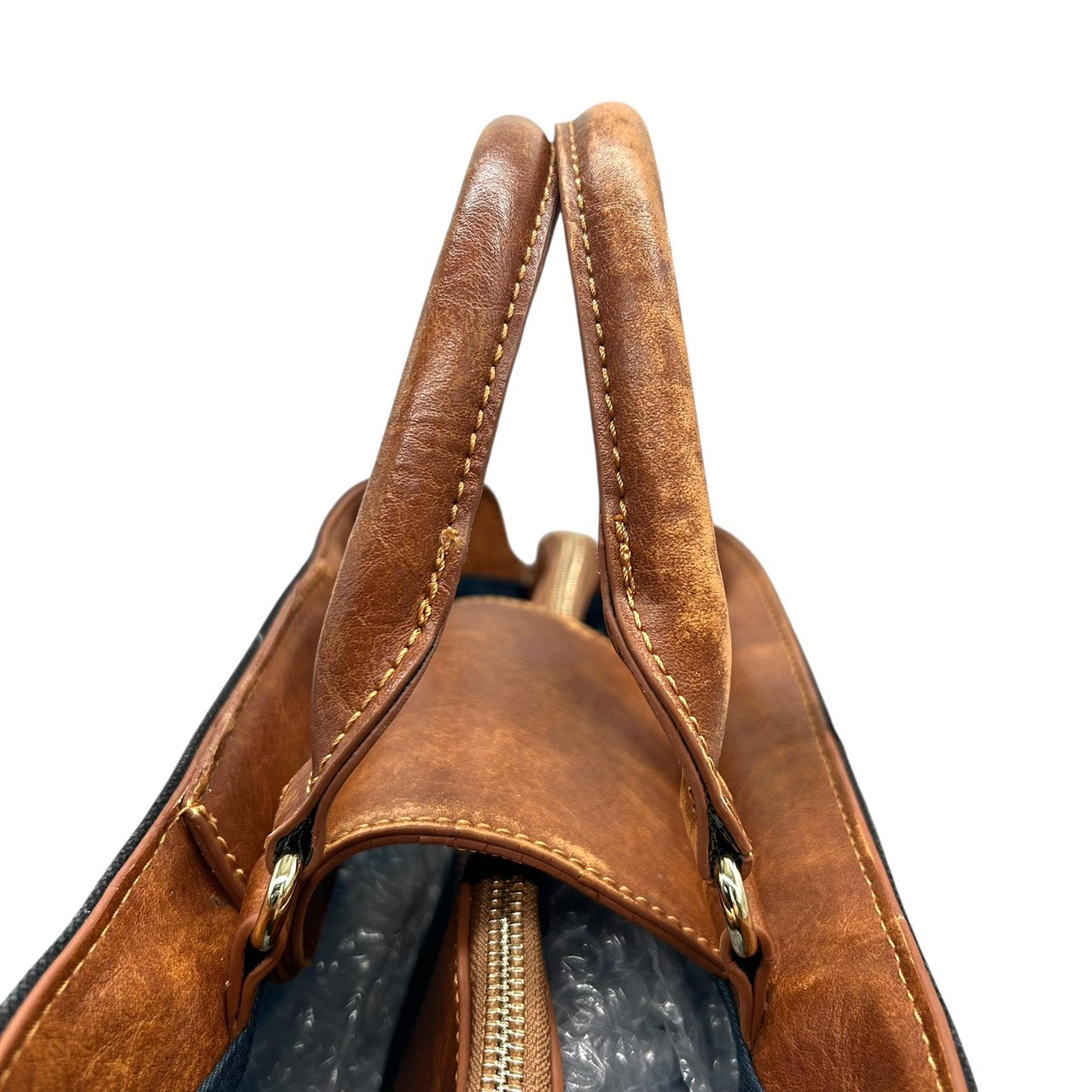 ポロラルフローレン Polo Ralph Lauren トートバッグ ハンドバッグ キャンバス×レザー 黒 ブラック 茶色 ブラウン ホースロゴ ポロ刺繍 S39