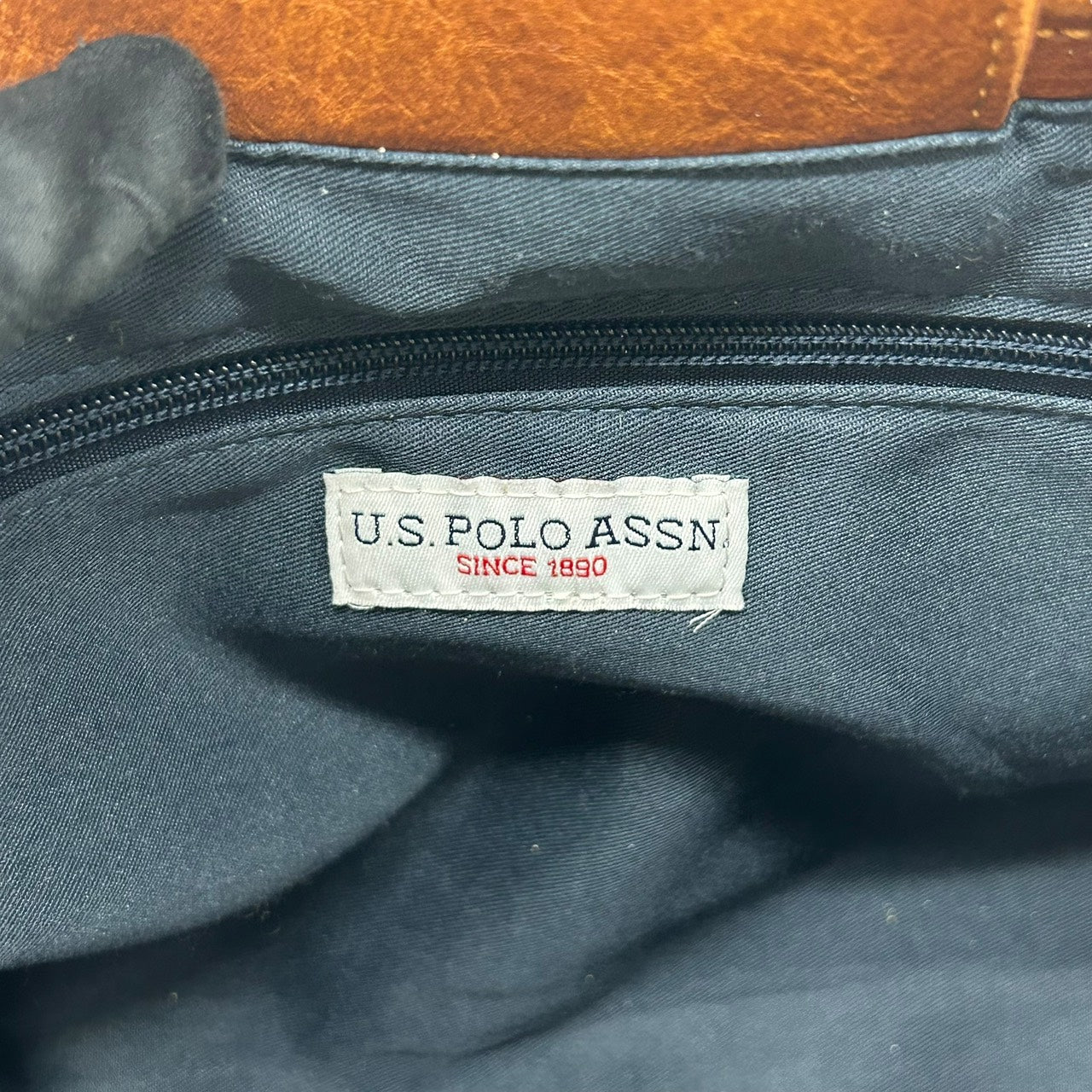 ポロラルフローレン Polo Ralph Lauren トートバッグ ハンドバッグ キャンバス×レザー 黒 ブラック 茶色 ブラウン ホースロゴ ポロ刺繍 S39