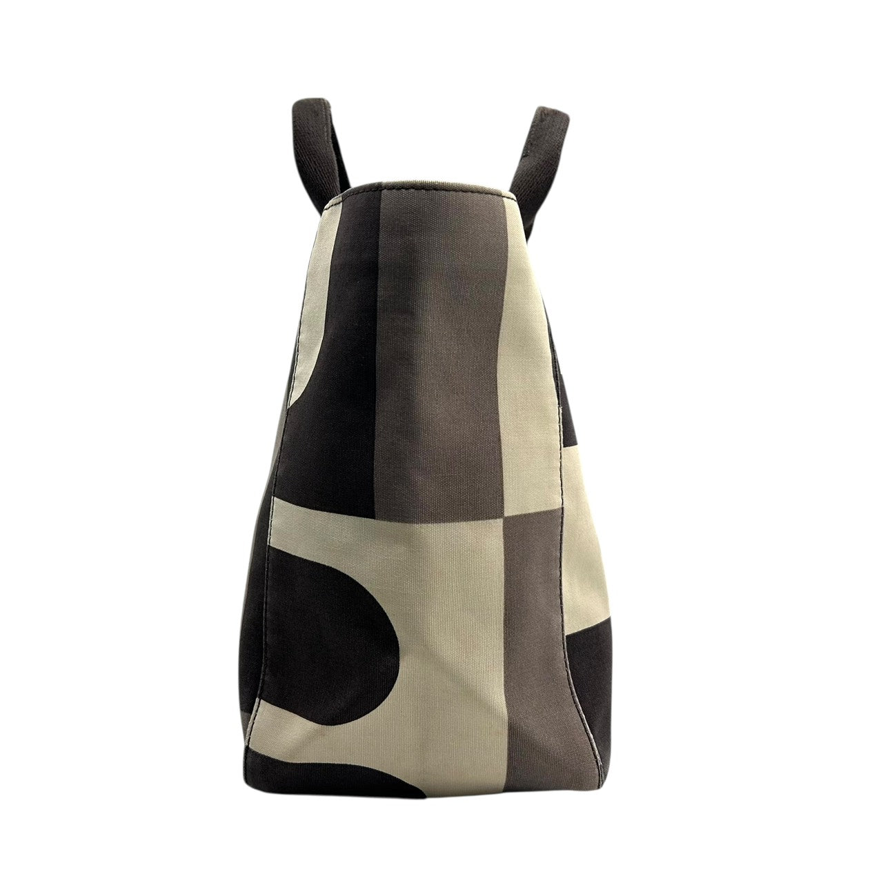 バリー BALLY トートバッグ ハンドバッグ キャンバス 幾何学柄 ベージュ 黒 ブラック 茶色 ブラウン シンプル 高級感 S71