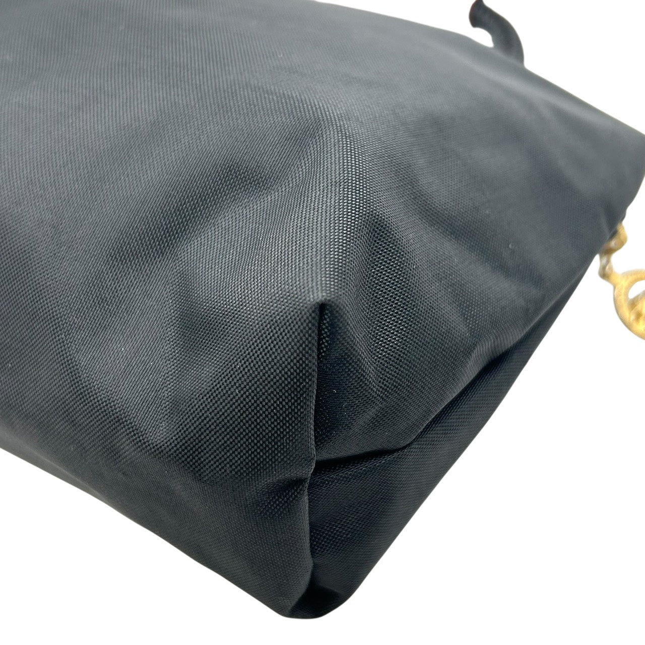 美品 ロンシャン Longchamp ナイロン×レザー ハンドバッグ トートバッグ 黒 ブラック 茶色 ブラウン 軽量 収納力 S71