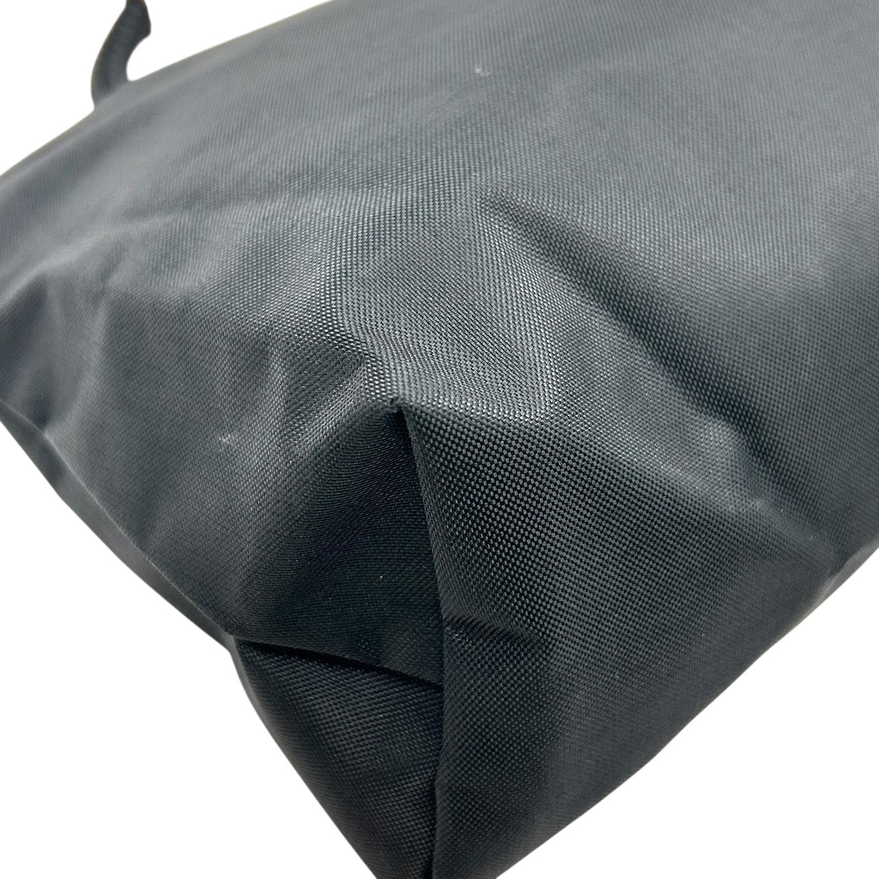 美品 ロンシャン Longchamp ナイロン×レザー ハンドバッグ トートバッグ 黒 ブラック 茶色 ブラウン 軽量 収納力 S71