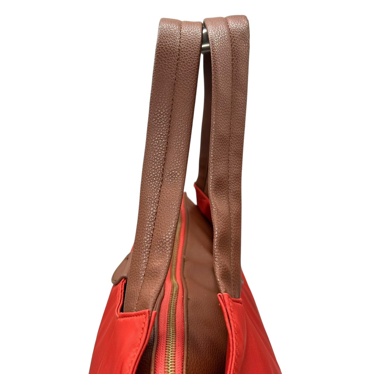 マックレガー McGREGOR ナイロン×レザー トートバッグ ショルダーバッグ オレンジ 茶色 ブラウン 大容量 通勤 T3