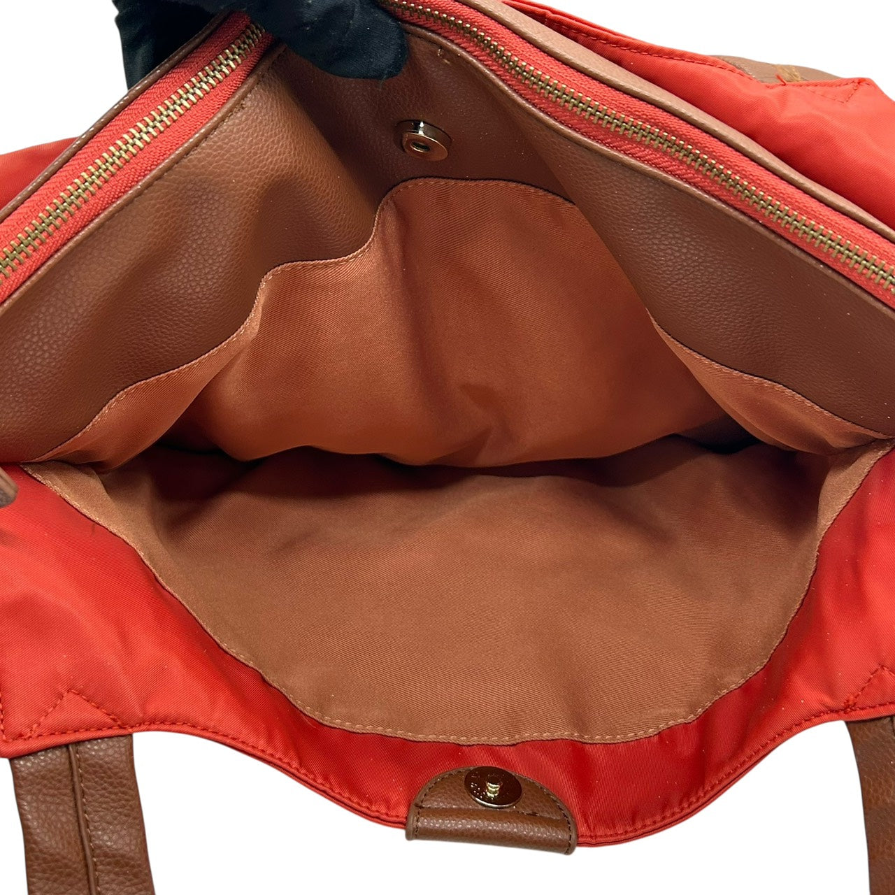 マックレガー McGREGOR ナイロン×レザー トートバッグ ショルダーバッグ オレンジ 茶色 ブラウン 大容量 通勤 T3