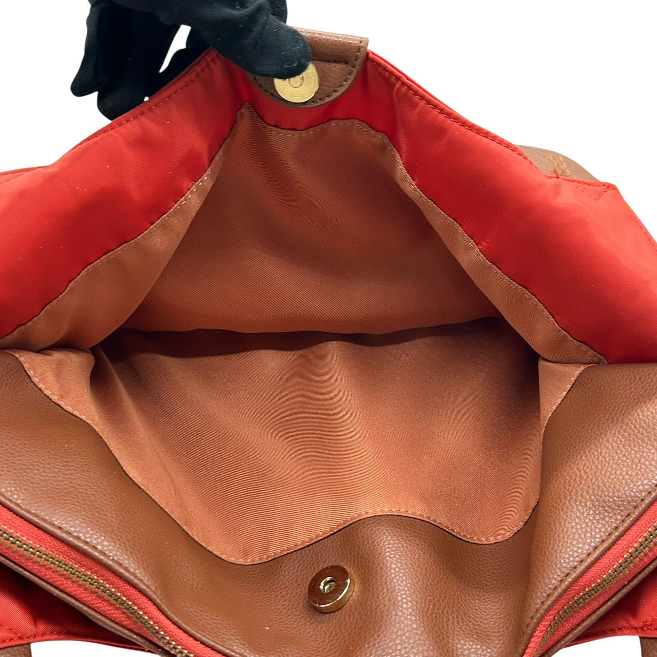 マックレガー McGREGOR ナイロン×レザー トートバッグ ショルダーバッグ オレンジ 茶色 ブラウン 大容量 通勤 T3