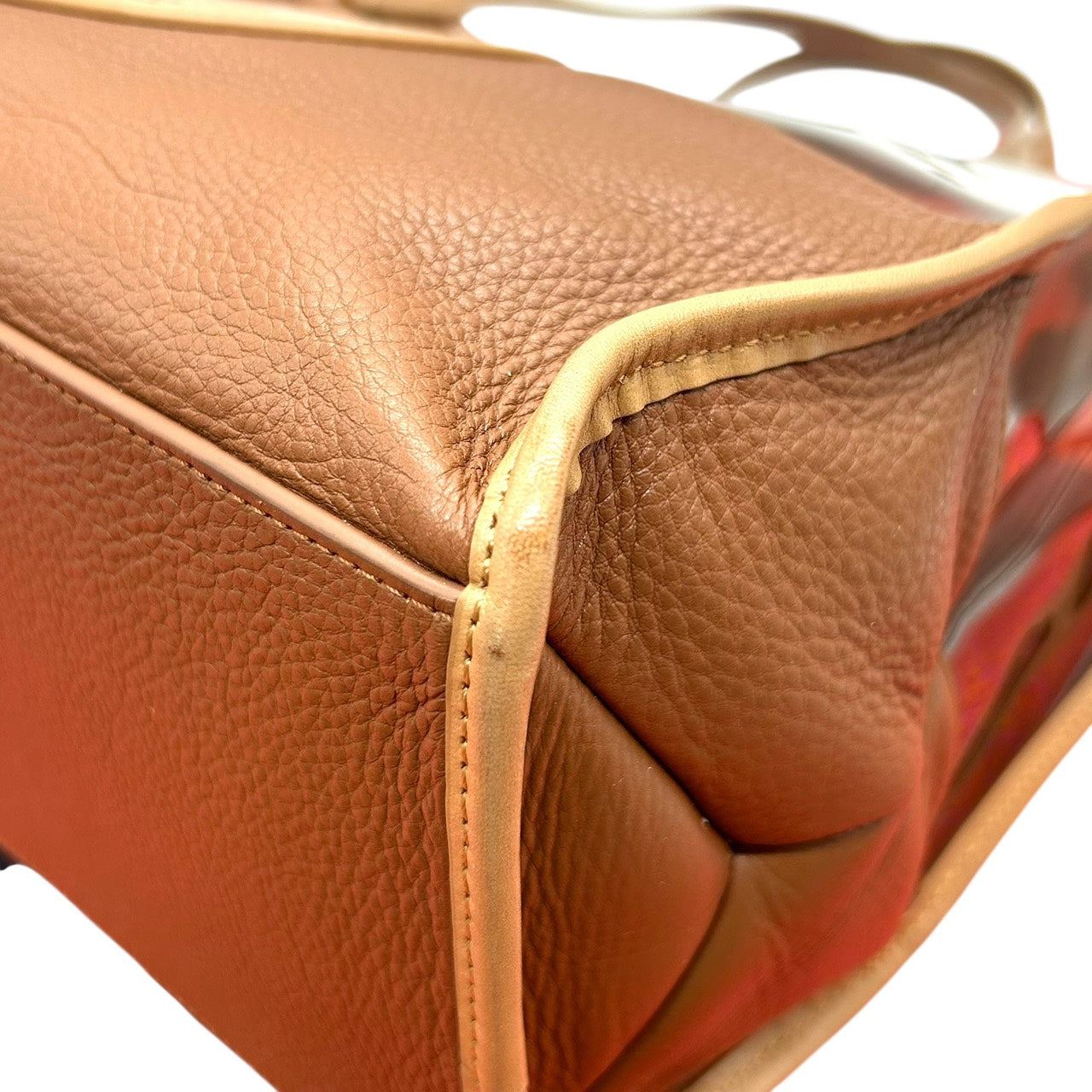 トリーバーチ TORY BURCH トートバッグ PVC クリア レザー 茶色 ブラウン系 パンチングロゴ ダブルT 上品 おしゃれ S66