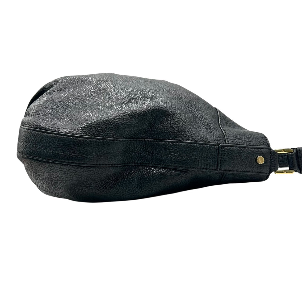 極美品 トリーバーチ TORY BURCH ホーボーバッグ ショルダーバッグ ワンショルダー 黒 ブラック レザー ロゴ型押し 高級 上品 S26