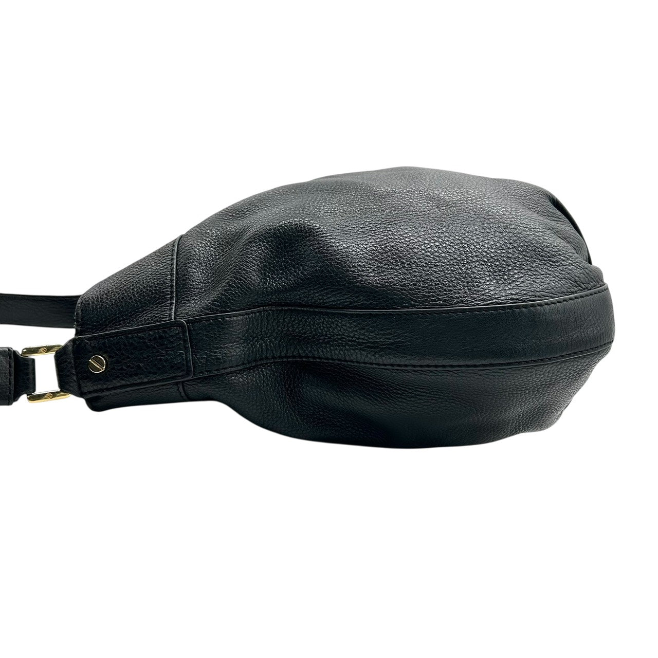 極美品 トリーバーチ TORY BURCH ホーボーバッグ ショルダーバッグ ワンショルダー 黒 ブラック レザー ロゴ型押し 高級 上品 S26