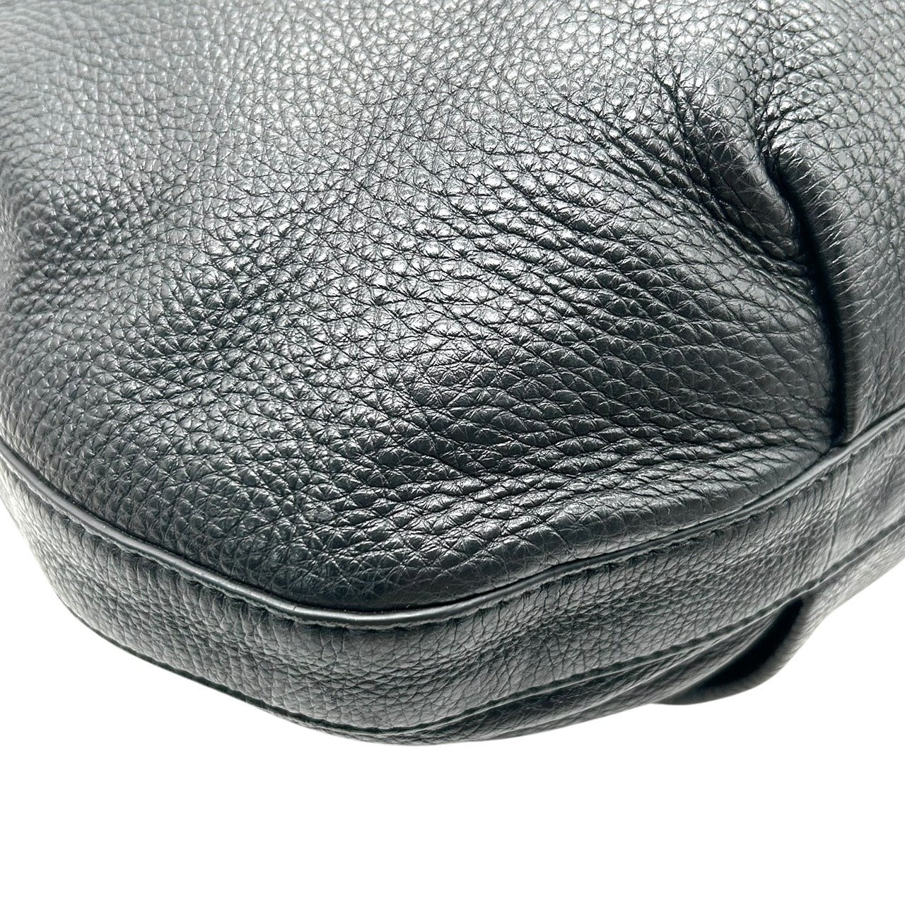 極美品 トリーバーチ TORY BURCH ホーボーバッグ ショルダーバッグ ワンショルダー 黒 ブラック レザー ロゴ型押し 高級 上品 S26