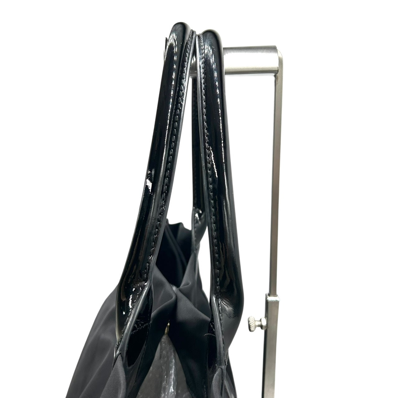 トリーバーチ TORY BURCH トートバッグ エラ ナイロン×エナメル 黒 ブラック 大容量 軽量 ダブルTロゴ T7