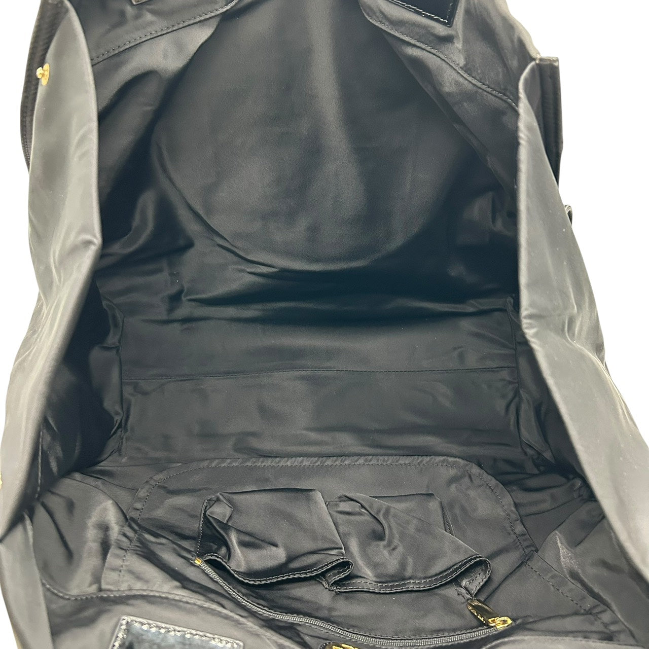 トリーバーチ TORY BURCH トートバッグ エラ ナイロン×エナメル 黒 ブラック 大容量 軽量 ダブルTロゴ T7