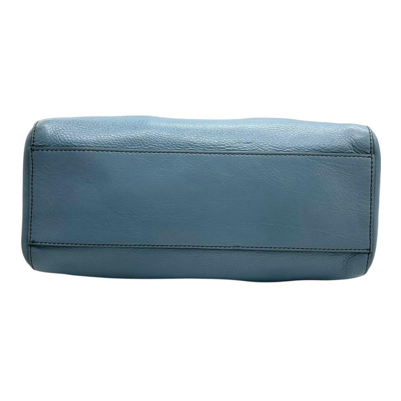 ヒロフ HIROFU ハンドバッグ ボストンバッグ レザー 水色 ライトブルー 本革 上品 シンプル 高級 S26