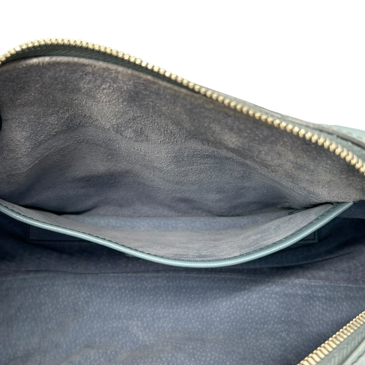 ヒロフ HIROFU ハンドバッグ ボストンバッグ レザー 水色 ライトブルー 本革 上品 シンプル 高級 S26