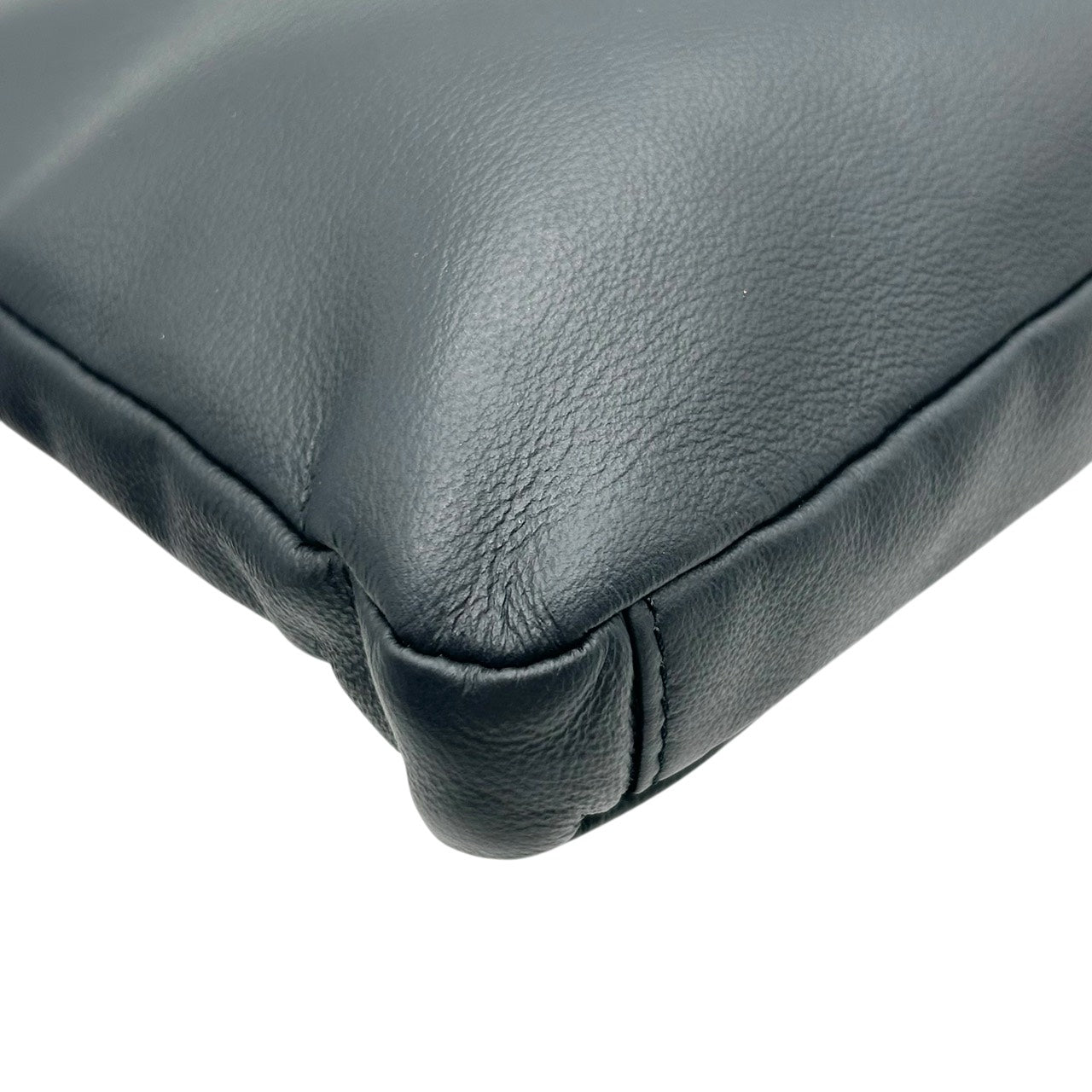 極美品 FUJITAKA ショルダーバッグ レザー ブラック 黒 シュリンクレザー 本革 サコッシュ メンズ 日本製 シンプル S26