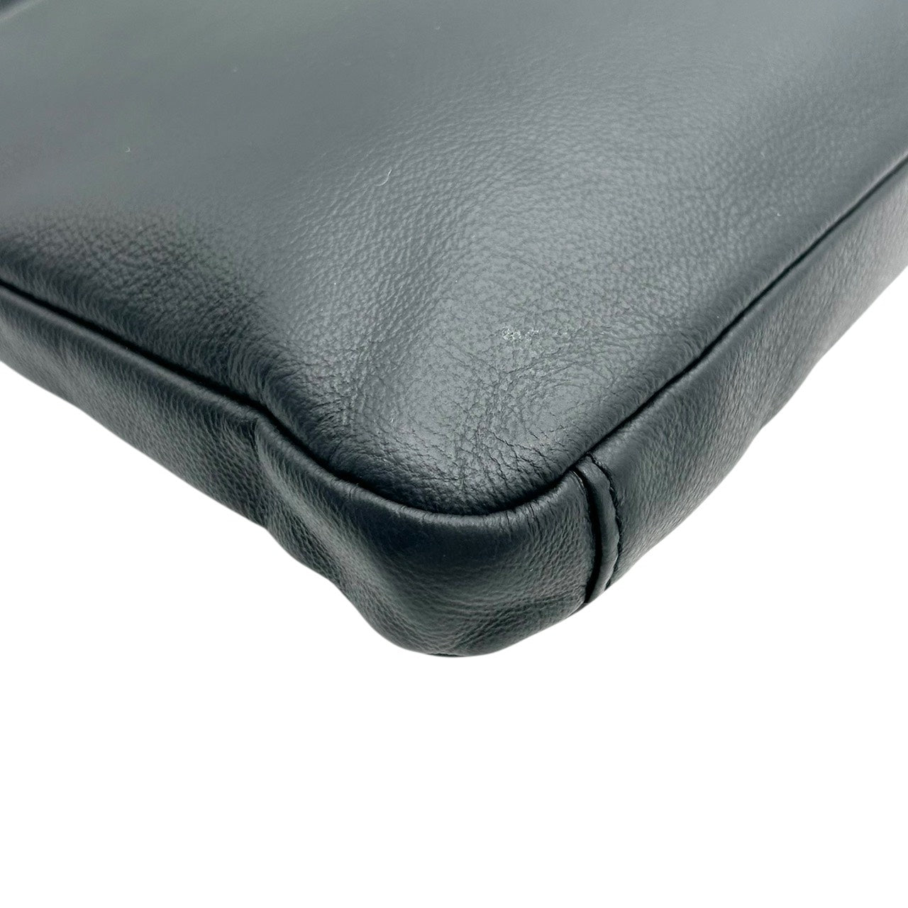 極美品 FUJITAKA ショルダーバッグ レザー ブラック 黒 シュリンクレザー 本革 サコッシュ メンズ 日本製 シンプル S26