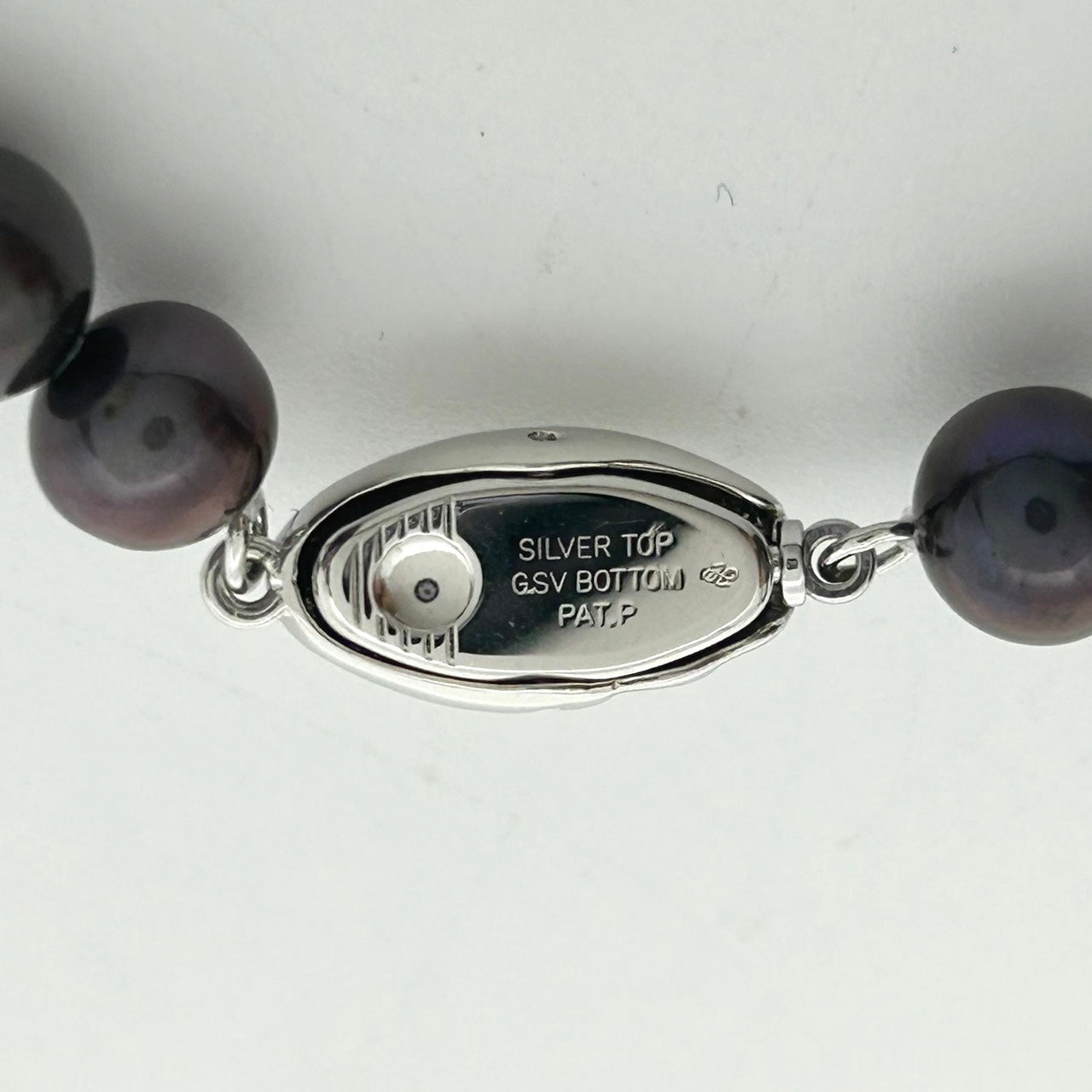 新品同様 ジュエリーマキ 黒蝶真珠 パール ネックレス シルバー金具 ブラック系 7mm珠 高級 本真珠 I10