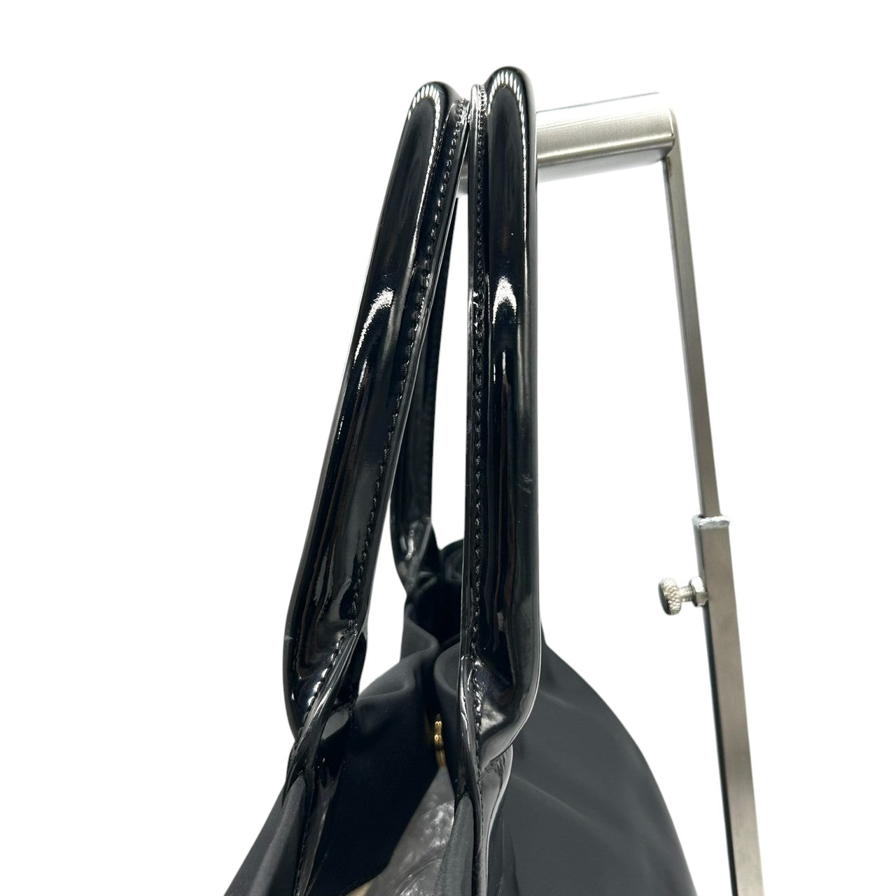 【Tory Burch】トリーバーチ エラトート トートバッグ ワンショルダー A4収納可 自立可 大容量 ナイロン パテントレザー ブラック 黒 デカロゴ ビッグロゴ レディース 通勤通学 ビジネス 軽量 人気モデル クリーニング済み s46