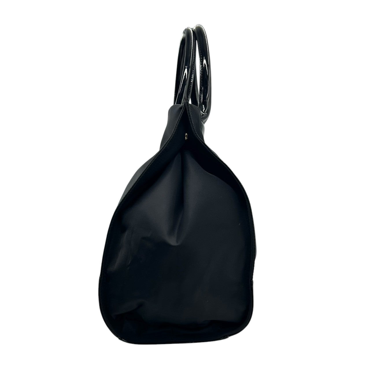 【Tory Burch】トリーバーチ エラトート トートバッグ ワンショルダー A4収納可 自立可 大容量 ナイロン パテントレザー ブラック 黒 デカロゴ ビッグロゴ レディース 通勤通学 ビジネス 軽量 人気モデル クリーニング済み s46