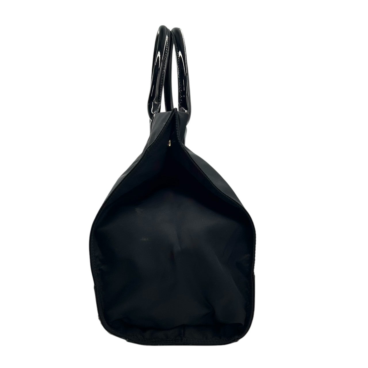 【Tory Burch】トリーバーチ エラトート トートバッグ ワンショルダー A4収納可 自立可 大容量 ナイロン パテントレザー ブラック 黒 デカロゴ ビッグロゴ レディース 通勤通学 ビジネス 軽量 人気モデル クリーニング済み s46