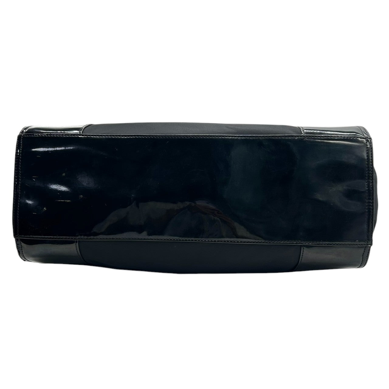 【Tory Burch】トリーバーチ エラトート トートバッグ ワンショルダー A4収納可 自立可 大容量 ナイロン パテントレザー ブラック 黒 デカロゴ ビッグロゴ レディース 通勤通学 ビジネス 軽量 人気モデル クリーニング済み s46