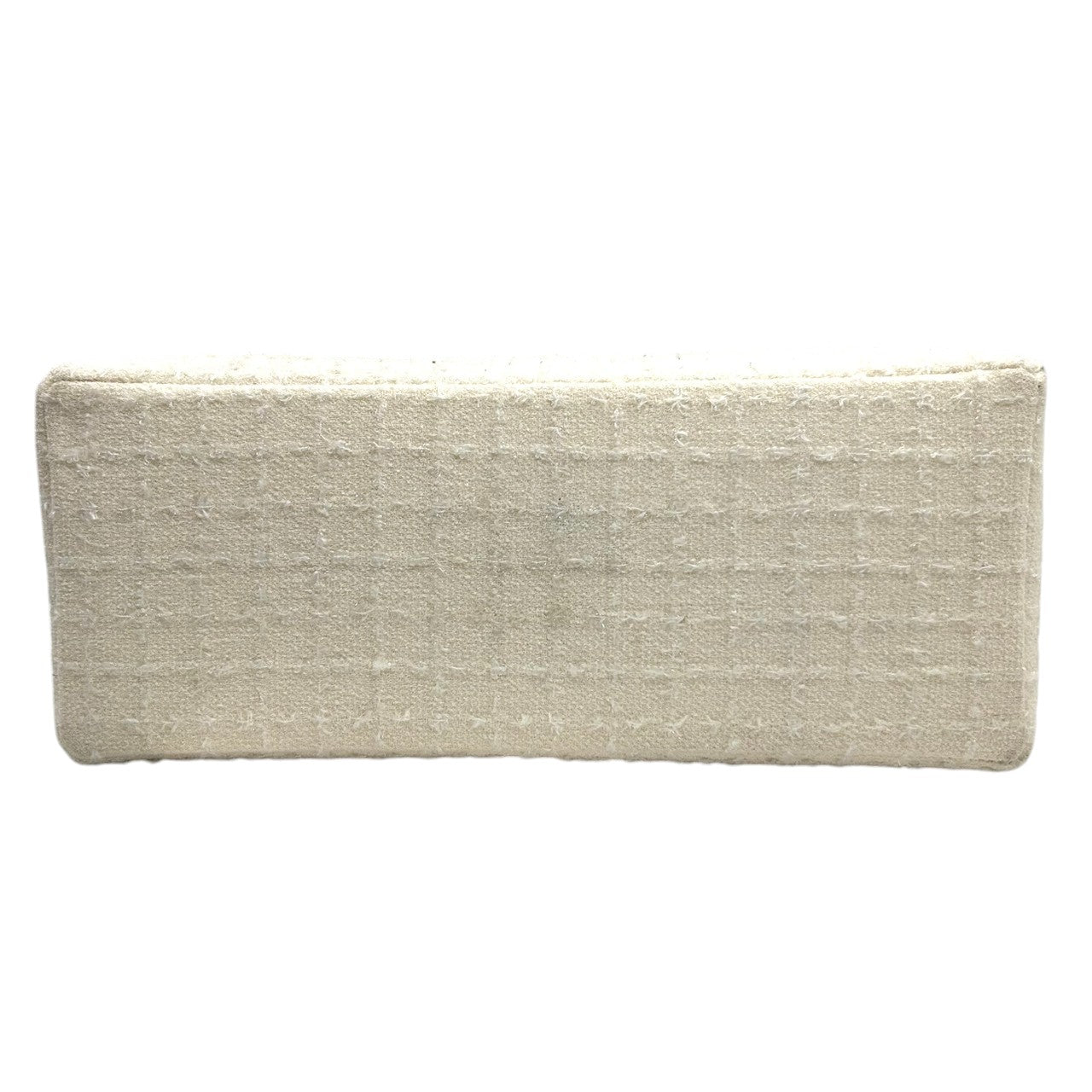 【美品】Samantha Vega サマンサベガ ハンドバッグ トートバッグ ワンショルダー 自立可 A4収納可 ツイード キャンバス レザー ホワイト アイボリー系 レディース フェミニン エレガント 上品 通勤通学 人気モデル クリーニング済み s33