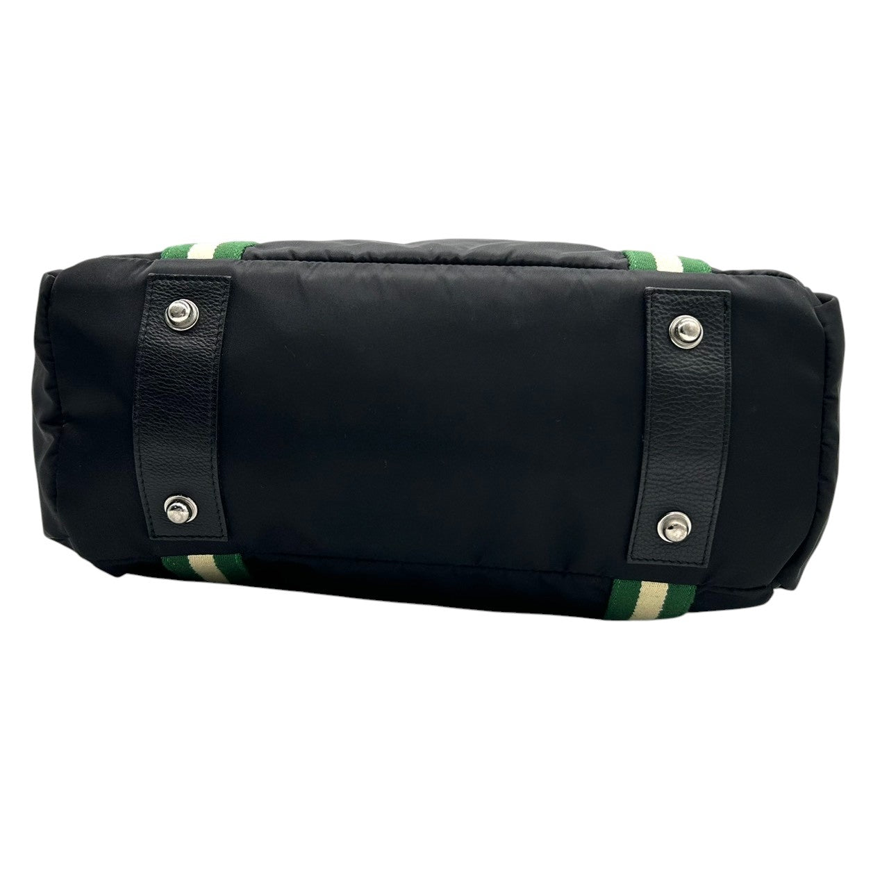 【Orobianco】オロビアンコ トートバッグ ワンショルダー A4収納可 大容量 ナイロン レザー ブラック グリーン ストライプハンドル メンズ レディース ユニセックス ビジネスバッグ 通勤通学 イタリア製 人気モデル クリーニング済み X