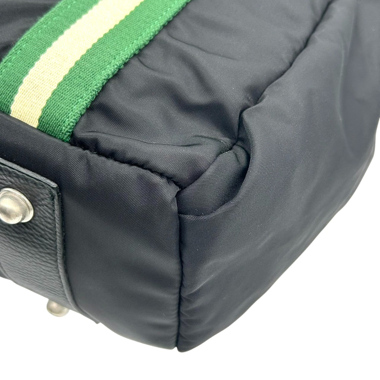 【Orobianco】オロビアンコ トートバッグ ワンショルダー A4収納可 大容量 ナイロン レザー ブラック グリーン ストライプハンドル メンズ レディース ユニセックス ビジネスバッグ 通勤通学 イタリア製 人気モデル クリーニング済み X