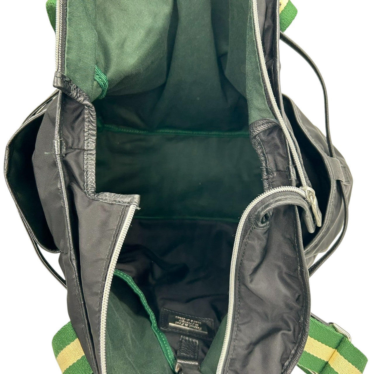 【Orobianco】オロビアンコ トートバッグ ワンショルダー A4収納可 大容量 ナイロン レザー ブラック グリーン ストライプハンドル メンズ レディース ユニセックス ビジネスバッグ 通勤通学 イタリア製 人気モデル クリーニング済み X