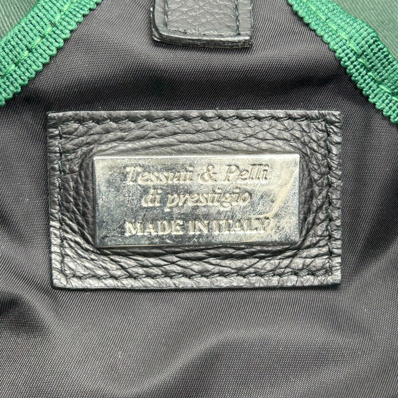 【Orobianco】オロビアンコ トートバッグ ワンショルダー A4収納可 大容量 ナイロン レザー ブラック グリーン ストライプハンドル メンズ レディース ユニセックス ビジネスバッグ 通勤通学 イタリア製 人気モデル クリーニング済み X