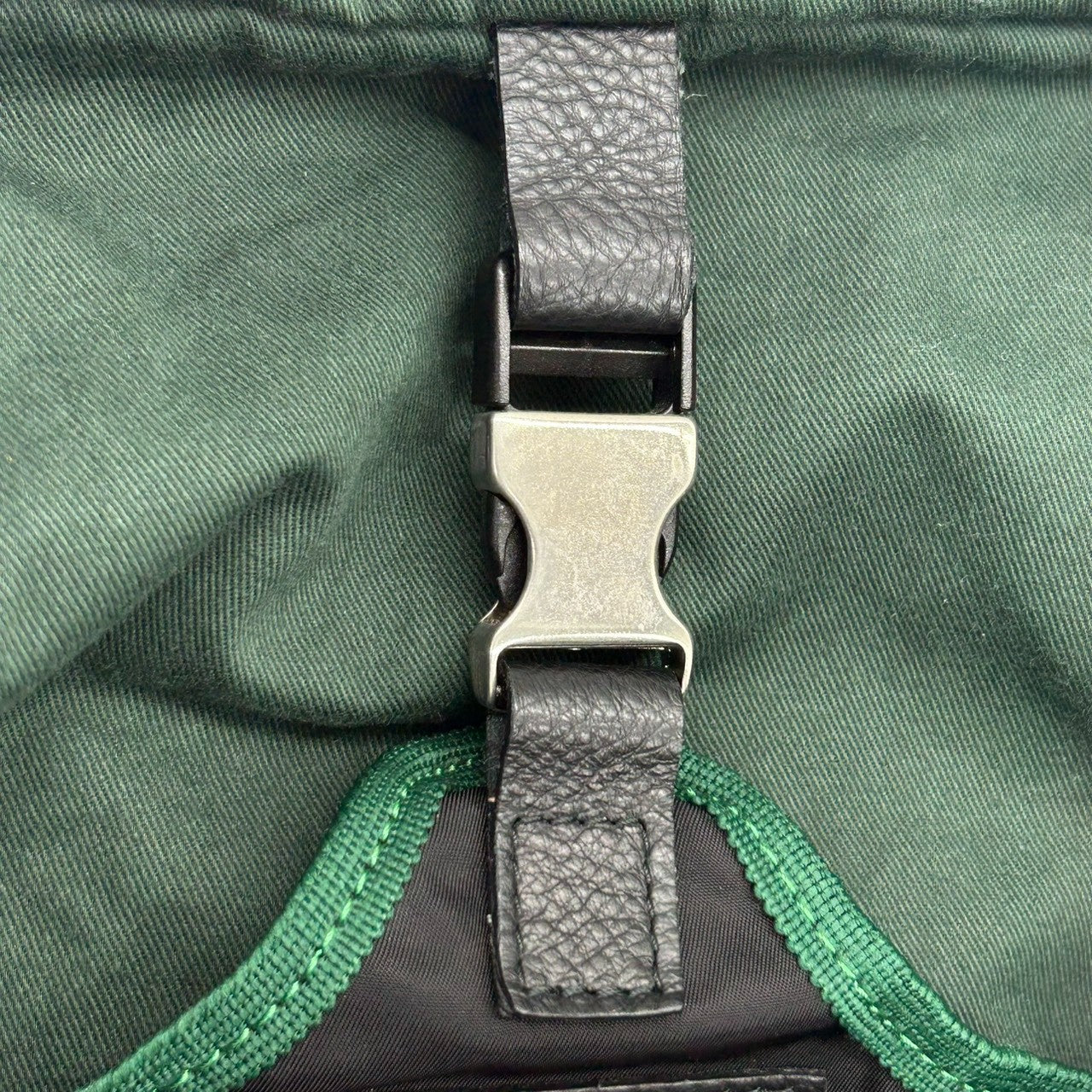 【Orobianco】オロビアンコ トートバッグ ワンショルダー A4収納可 大容量 ナイロン レザー ブラック グリーン ストライプハンドル メンズ レディース ユニセックス ビジネスバッグ 通勤通学 イタリア製 人気モデル クリーニング済み X