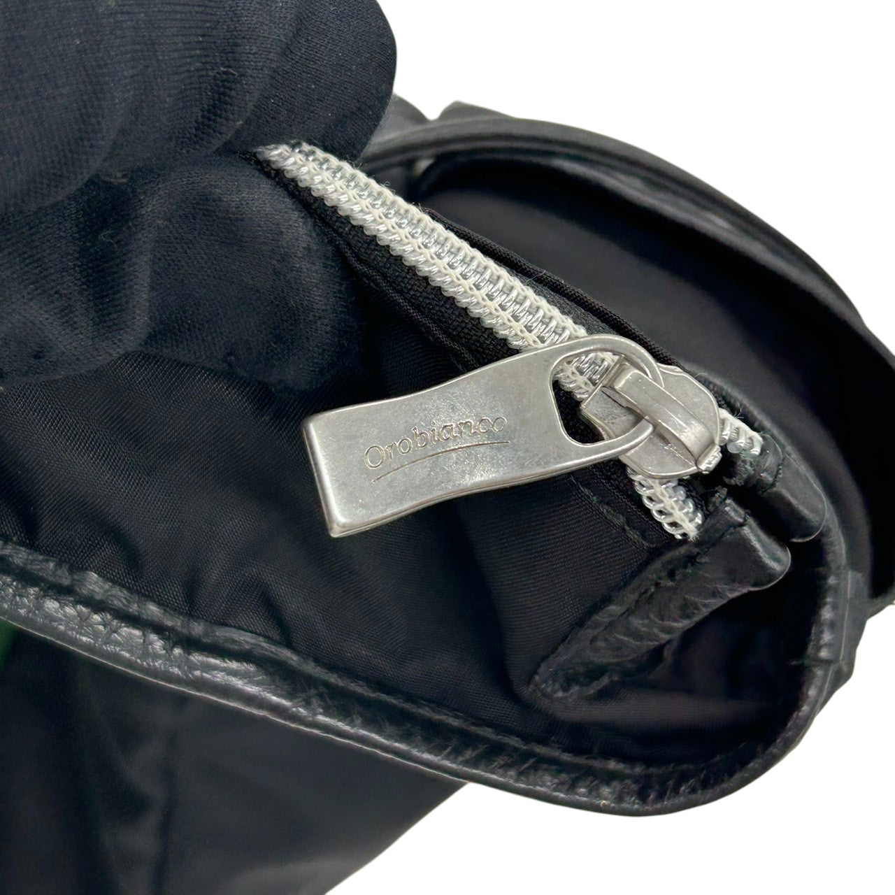 【Orobianco】オロビアンコ トートバッグ ワンショルダー A4収納可 大容量 ナイロン レザー ブラック グリーン ストライプハンドル メンズ レディース ユニセックス ビジネスバッグ 通勤通学 イタリア製 人気モデル クリーニング済み X