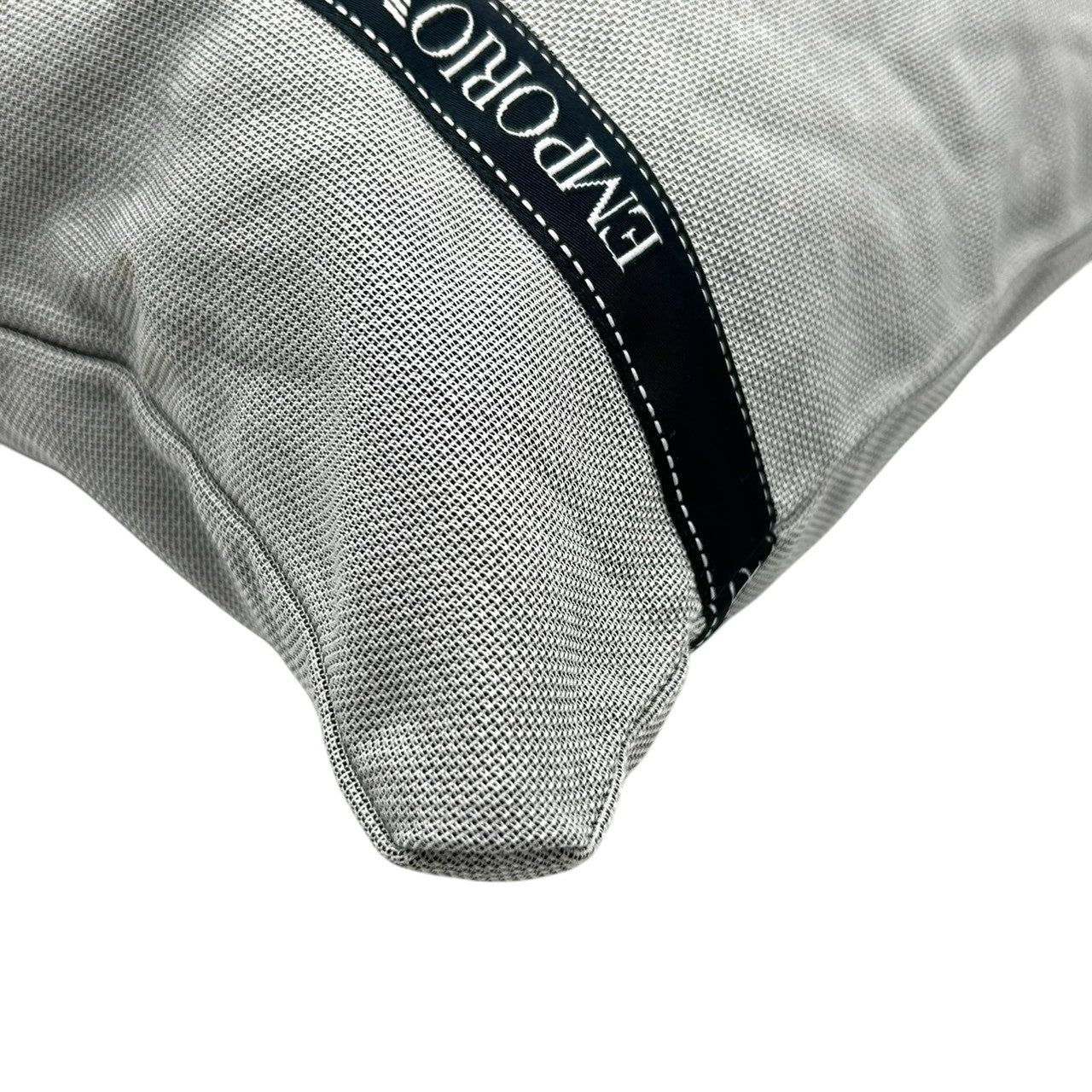 【EMPORIO ARMANI】エンポリオアルマーニ 2WAY トートバッグ ショルダーバッグ 大容量 キャンバス グレー ロゴテープストラップ メンズ レディース ユニセックス カジュアル スタイリッシュ イタリア製 人気モデル クリーニング済み s66