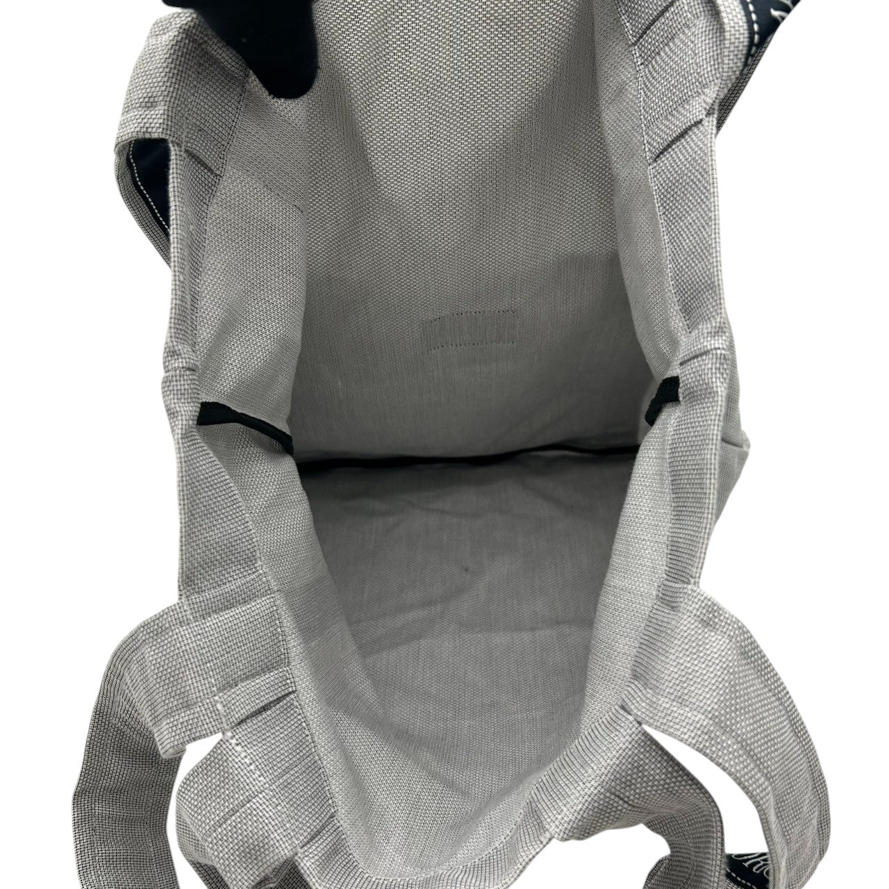 【EMPORIO ARMANI】エンポリオアルマーニ 2WAY トートバッグ ショルダーバッグ 大容量 キャンバス グレー ロゴテープストラップ メンズ レディース ユニセックス カジュアル スタイリッシュ イタリア製 人気モデル クリーニング済み s66