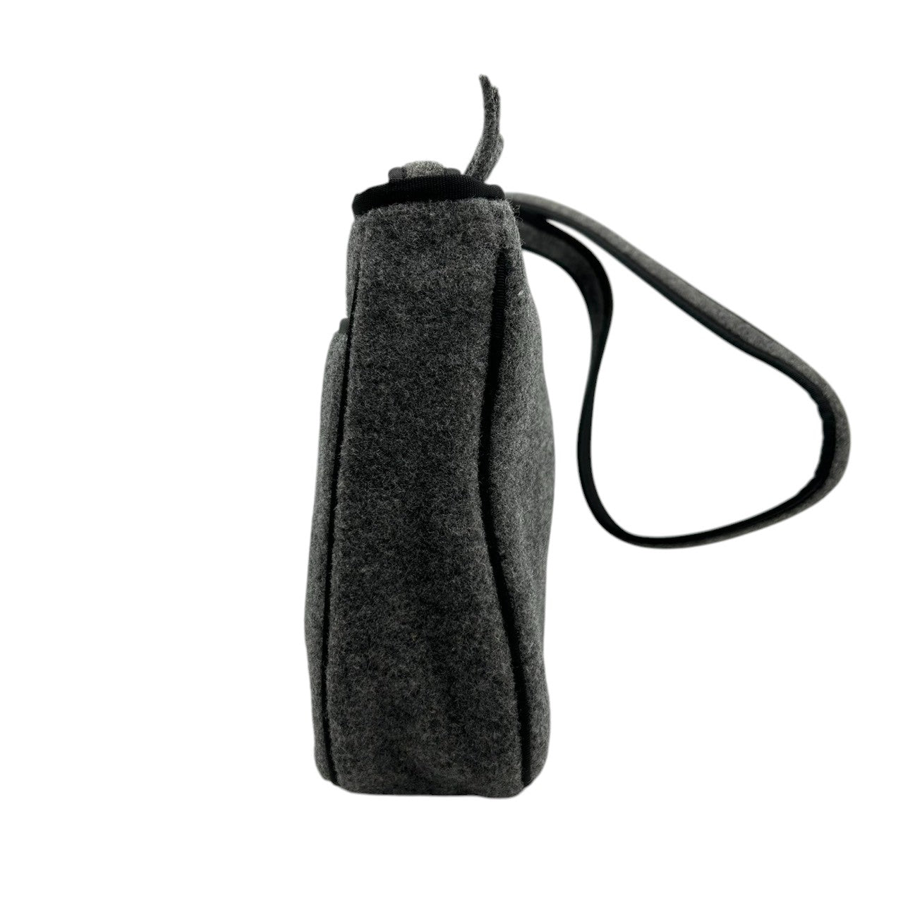 【美品/タグ付き】LAUREN RALPH LAUREN ローレンラルフローレン ショルダーバッグ ワンショルダー アクセサリーポーチ ウール グレー ブラック RLLロゴ 刺繍 レディース エレガント クラシック 秋冬モデル クリーニング済み s99