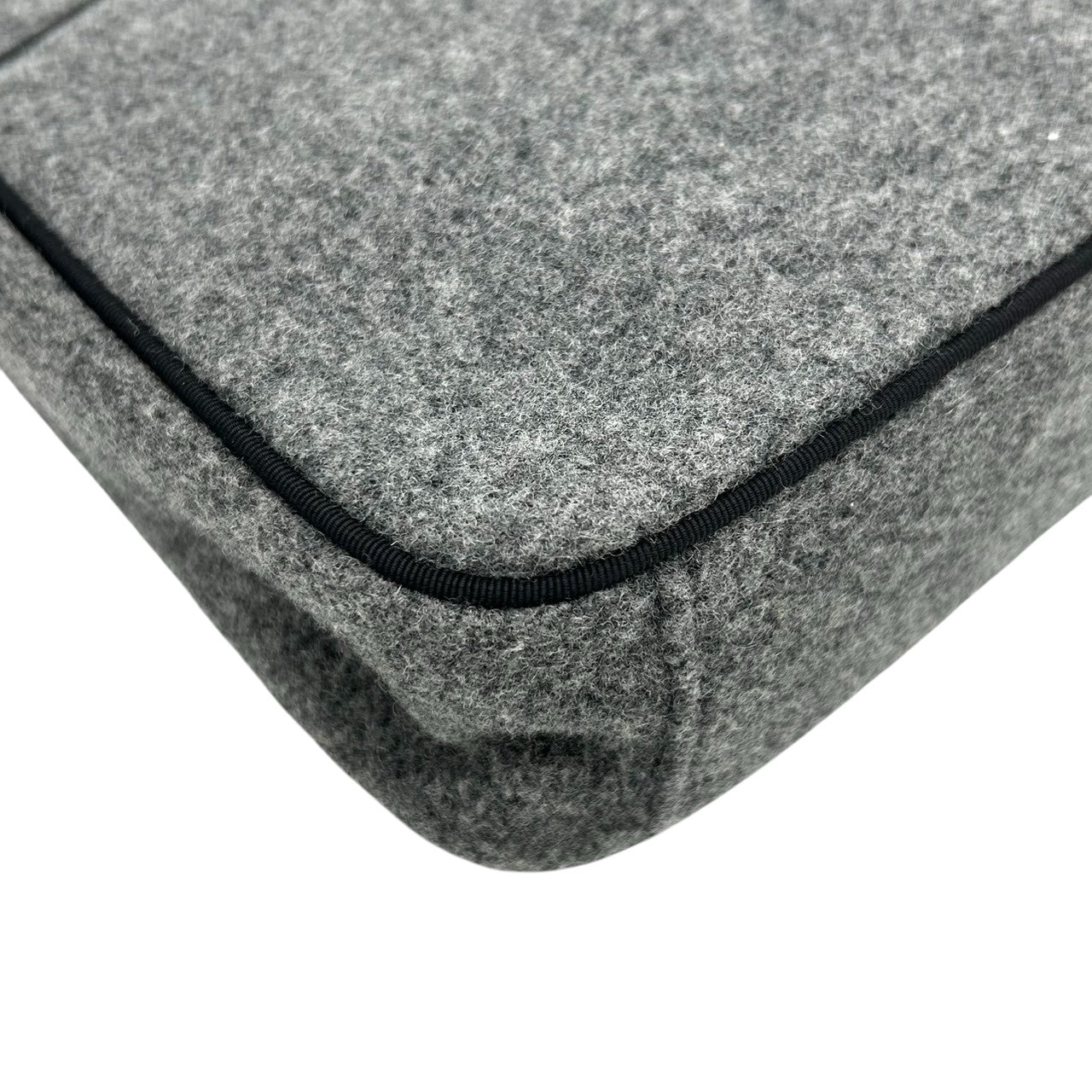 【美品/タグ付き】LAUREN RALPH LAUREN ローレンラルフローレン ショルダーバッグ ワンショルダー アクセサリーポーチ ウール グレー ブラック RLLロゴ 刺繍 レディース エレガント クラシック 秋冬モデル クリーニング済み s99