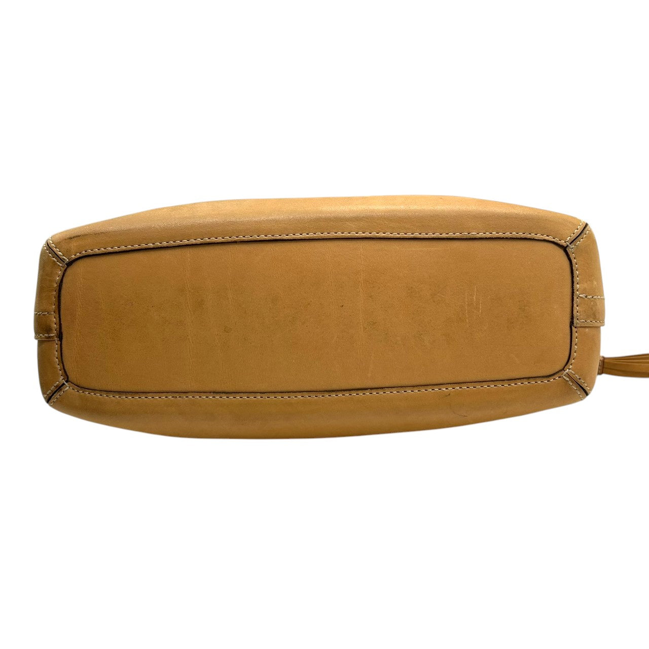 【COACH】コーチ ハンドバッグ ワンショルダーバッグ 9363P シグネチャー キャンバス レザー ブラウン ベージュ系 自立可 レディース クラシックデザイン タッセルチャーム付き 定番人気モデル クリーニング済み s99