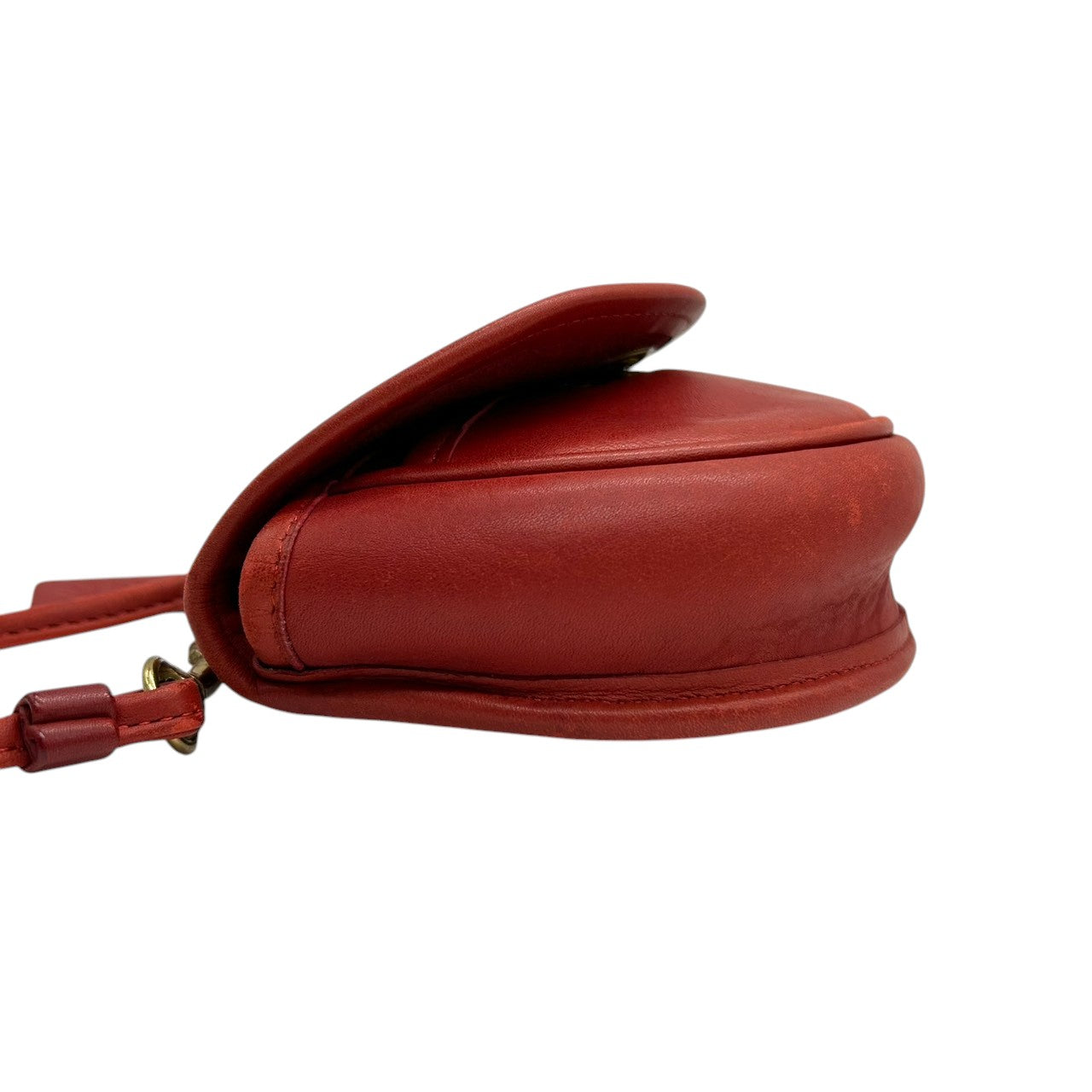 【希少/USA製】オールドコーチ COACH ショルダーバッグ ポシェット ミニバッグ レッド グラブタンレザー ドイツホック ゴールド金具 USA製 1086-335 ヴィンテージ レディース クラシック レアモデル S51