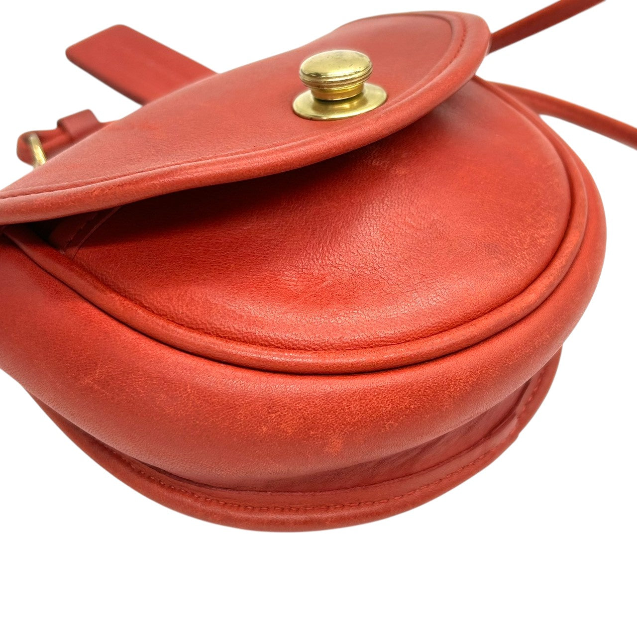 【希少/USA製】オールドコーチ COACH ショルダーバッグ ポシェット ミニバッグ レッド グラブタンレザー ドイツホック ゴールド金具 USA製 1086-335 ヴィンテージ レディース クラシック レアモデル S51