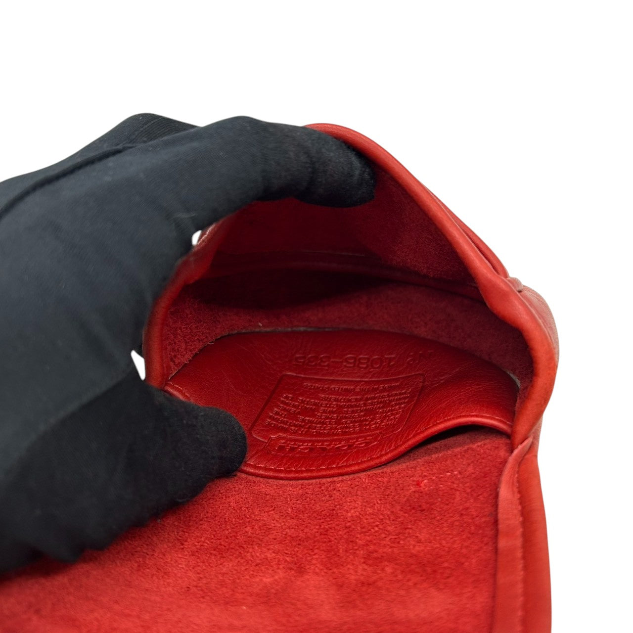 【希少/USA製】オールドコーチ COACH ショルダーバッグ ポシェット ミニバッグ レッド グラブタンレザー ドイツホック ゴールド金具 USA製 1086-335 ヴィンテージ レディース クラシック レアモデル S51