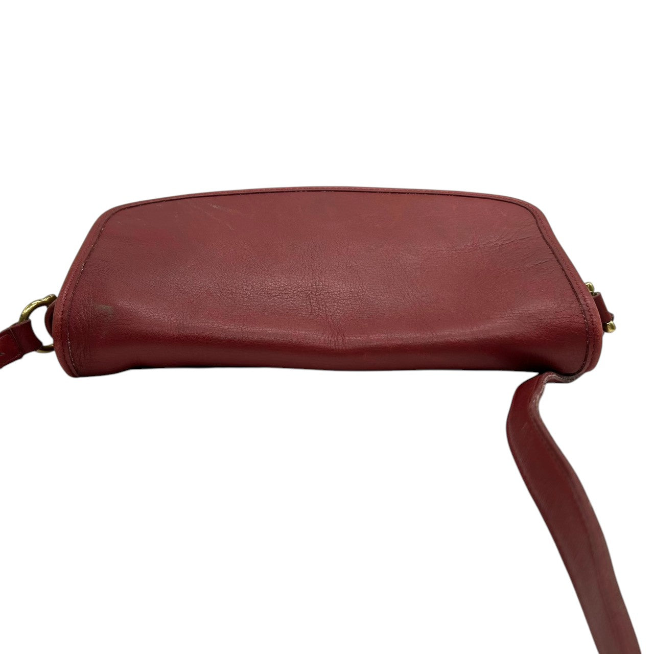 【希少/USA製】オールドコーチ COACH ショルダーバッグ クロスボディ 斜め掛け可 フラップ グラブタンレザー 本革 レッド 赤 レディース ヴィンテージ クラシックデザイン 人気モデル クリーニング済み s51