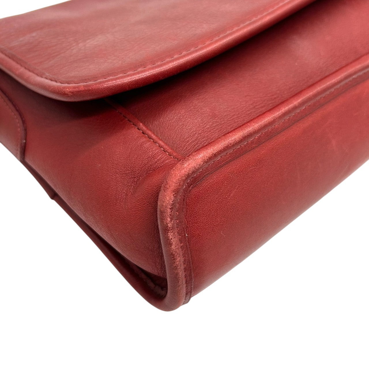 【希少/USA製】オールドコーチ COACH ショルダーバッグ クロスボディ 斜め掛け可 フラップ グラブタンレザー 本革 レッド 赤 レディース ヴィンテージ クラシックデザイン 人気モデル クリーニング済み s51