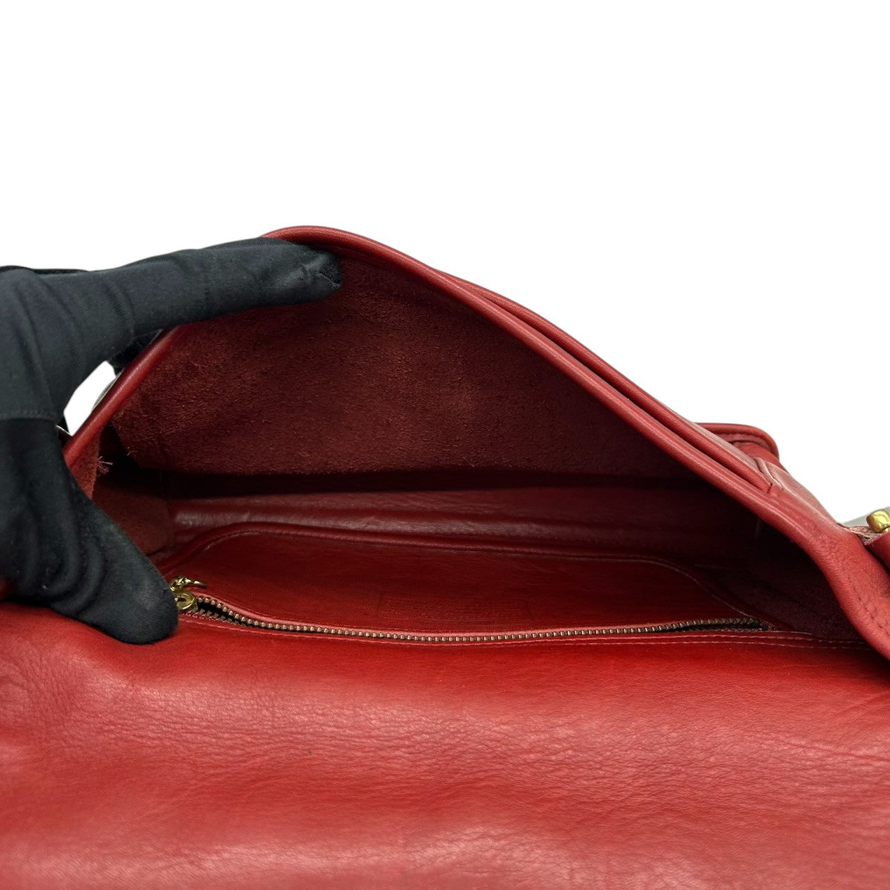 【希少/USA製】オールドコーチ COACH ショルダーバッグ クロスボディ 斜め掛け可 フラップ グラブタンレザー 本革 レッド 赤 レディース ヴィンテージ クラシックデザイン 人気モデル クリーニング済み s51