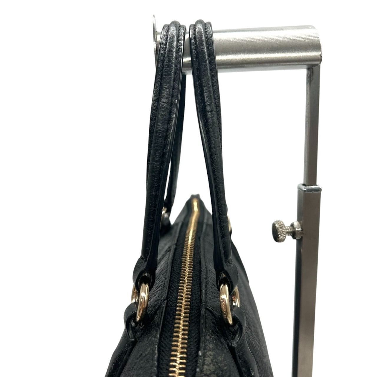 【COACH】コーチ 2WAY ハンドバッグ ショルダーバッグ プレーリーサッチェル 斜め掛け可 クロスボディ 本革 ペブルドレザー ブラック 黒 ゴールド金具 ホースアンドキャリッジロゴ レディース エレガント ビジネス 人気モデル クリーニング済み s45