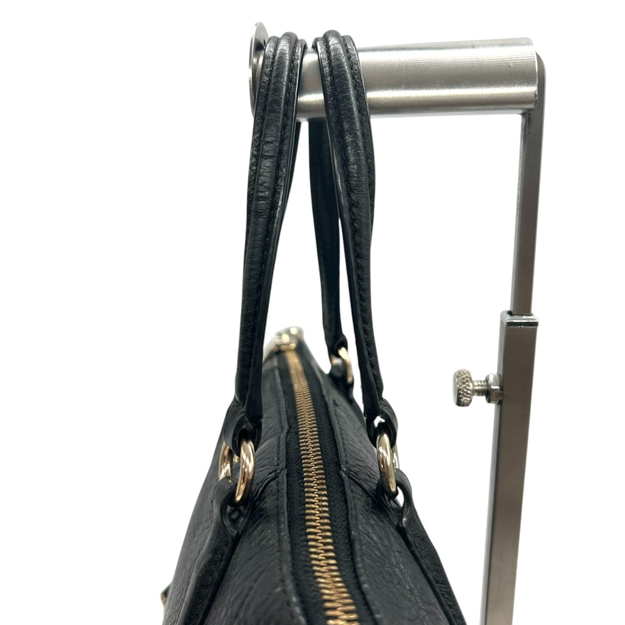 【COACH】コーチ 2WAY ハンドバッグ ショルダーバッグ プレーリーサッチェル 斜め掛け可 クロスボディ 本革 ペブルドレザー ブラック 黒 ゴールド金具 ホースアンドキャリッジロゴ レディース エレガント ビジネス 人気モデル クリーニング済み s45