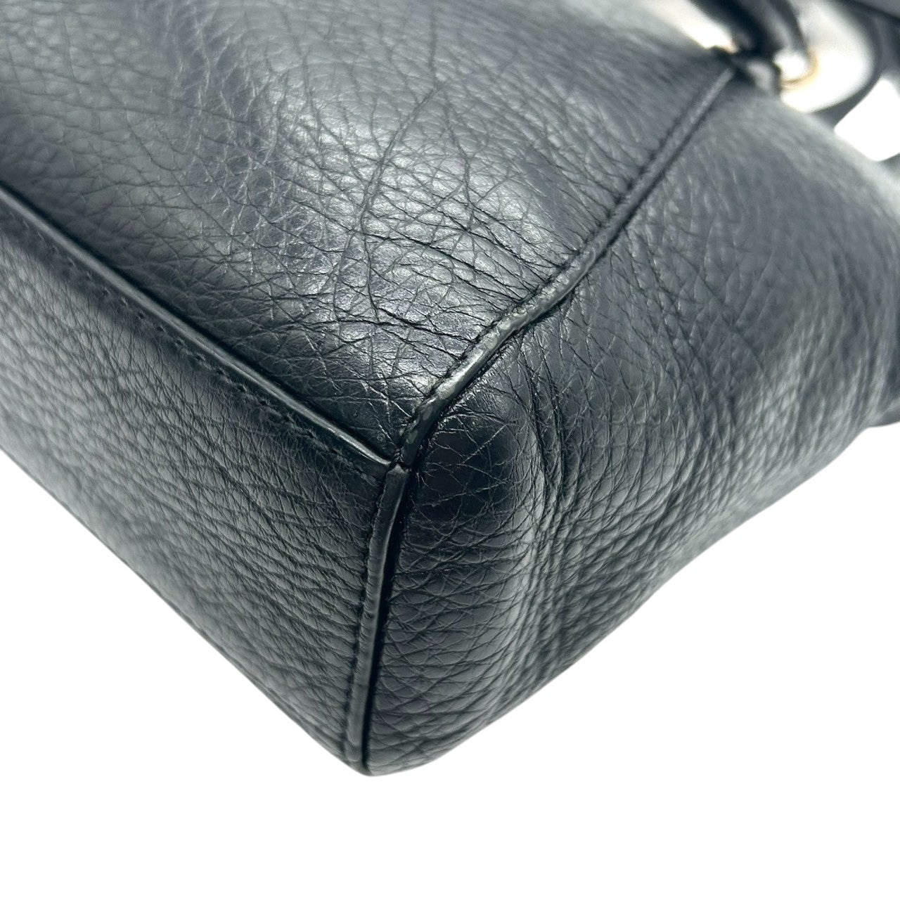 【COACH】コーチ 2WAY ハンドバッグ ショルダーバッグ プレーリーサッチェル 斜め掛け可 クロスボディ 本革 ペブルドレザー ブラック 黒 ゴールド金具 ホースアンドキャリッジロゴ レディース エレガント ビジネス 人気モデル クリーニング済み s45