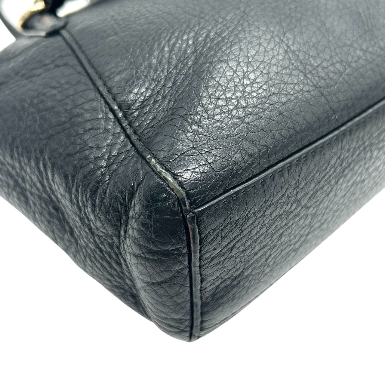 【COACH】コーチ 2WAY ハンドバッグ ショルダーバッグ プレーリーサッチェル 斜め掛け可 クロスボディ 本革 ペブルドレザー ブラック 黒 ゴールド金具 ホースアンドキャリッジロゴ レディース エレガント ビジネス 人気モデル クリーニング済み s45