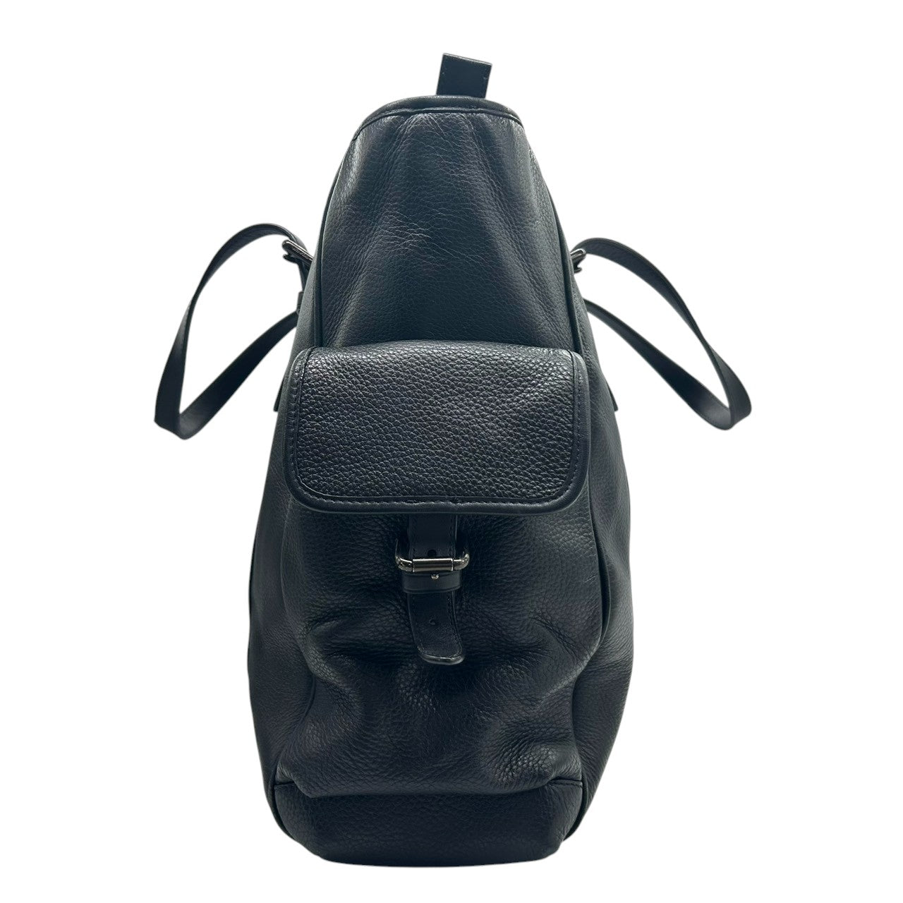 COACH コーチ フィールド トートバッグ CR324 ビジネスバッグ ブリーフケース A4収納可 自立可 大容量 本革 ペブルドレザー ブラック 黒 シルバー金具 メンズ 通勤通学 書類鞄 人気モデル クリーニング済み X