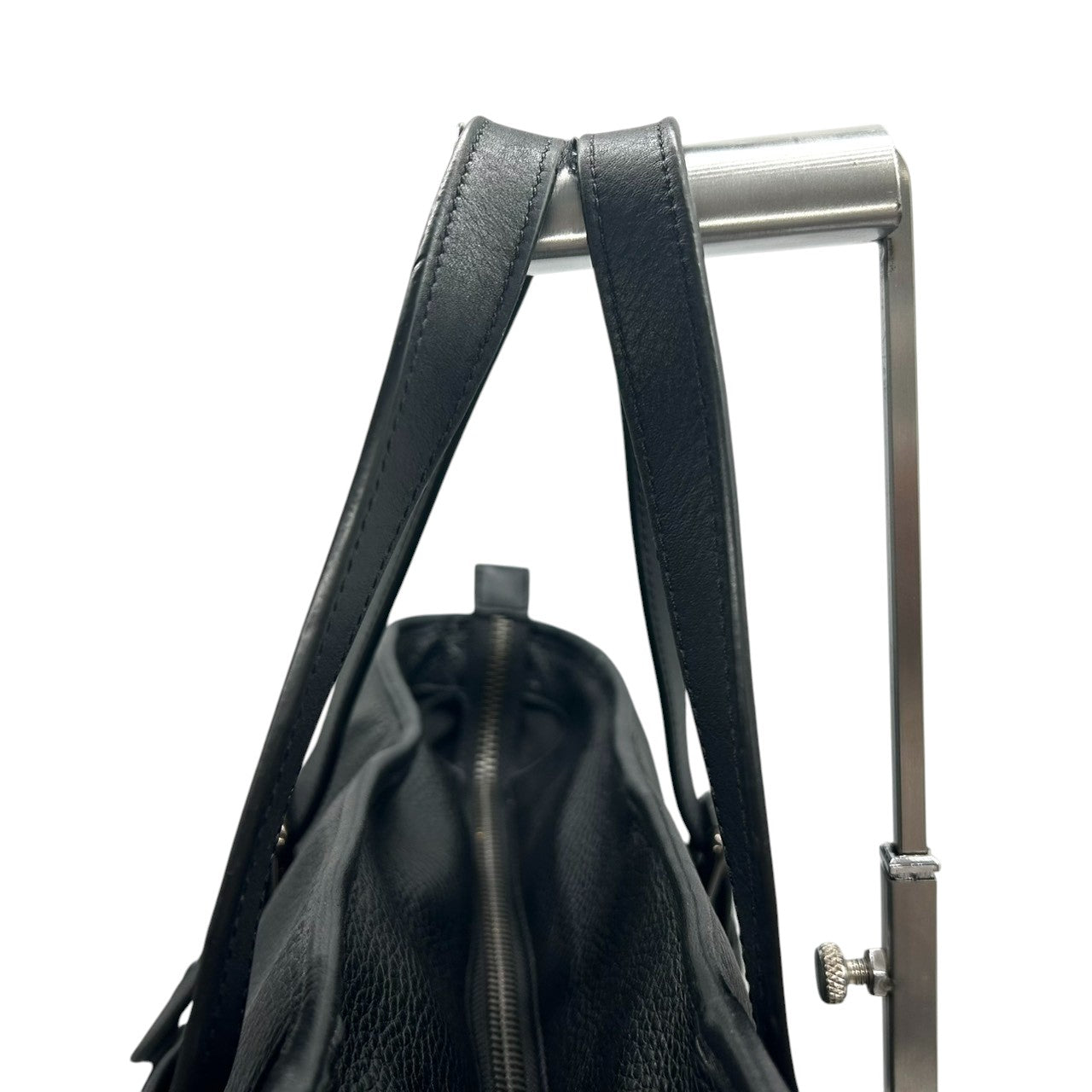 COACH コーチ フィールド トートバッグ CR324 ビジネスバッグ ブリーフケース A4収納可 自立可 大容量 本革 ペブルドレザー ブラック 黒 シルバー金具 メンズ 通勤通学 書類鞄 人気モデル クリーニング済み X