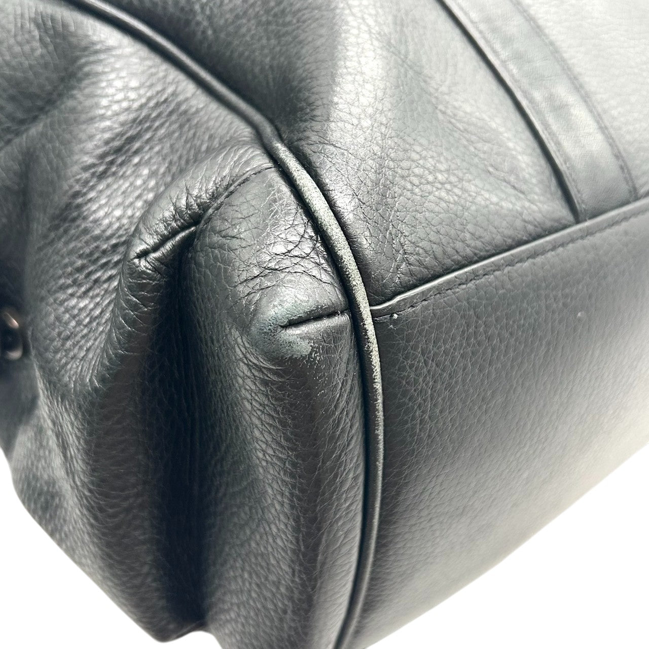 COACH コーチ フィールド トートバッグ CR324 ビジネスバッグ ブリーフケース A4収納可 自立可 大容量 本革 ペブルドレザー ブラック 黒 シルバー金具 メンズ 通勤通学 書類鞄 人気モデル クリーニング済み X